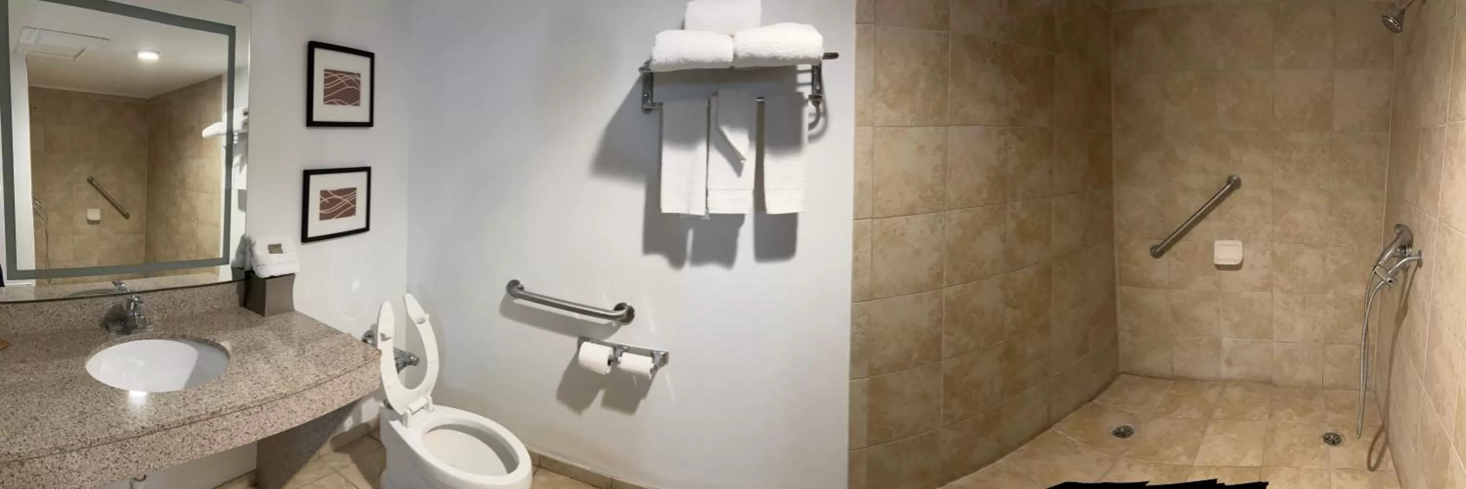 Shower in Country Inn & Suites by Radisson, Battle Creek, MI