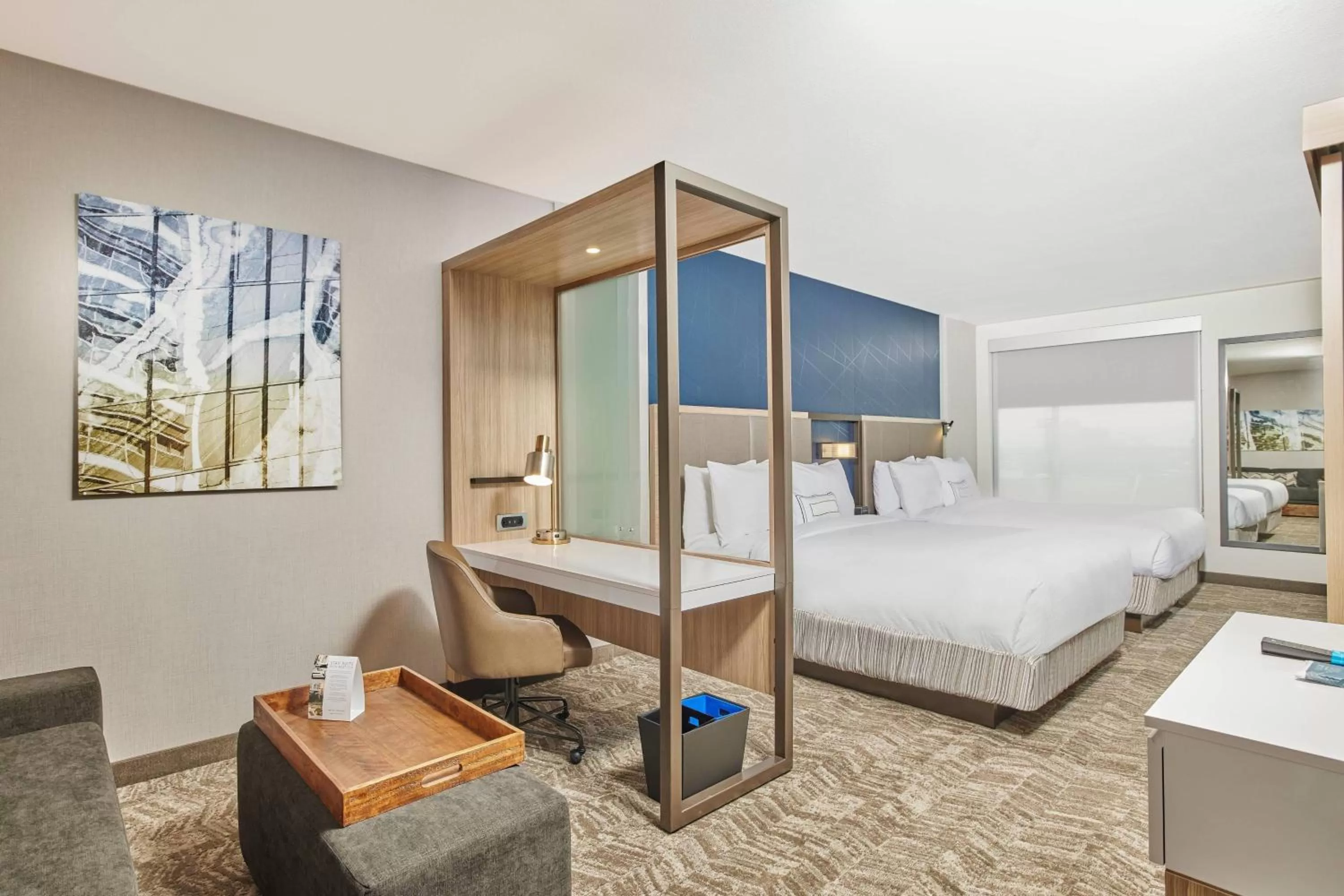 Photo of the whole room, Bed in SpringHill Suites by Marriott Chicago Chinatown