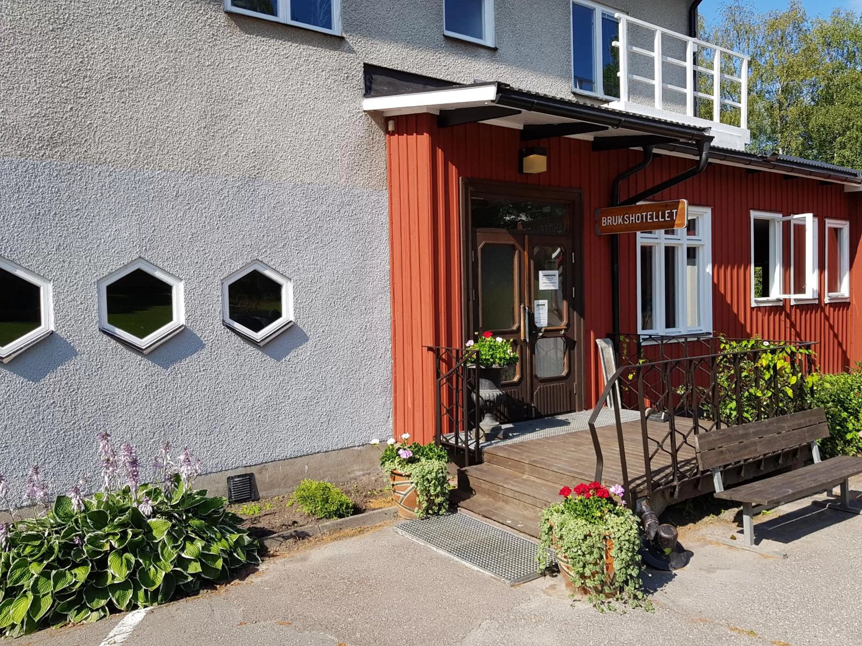 Facade/entrance in Brukshotellet Skinnsberg