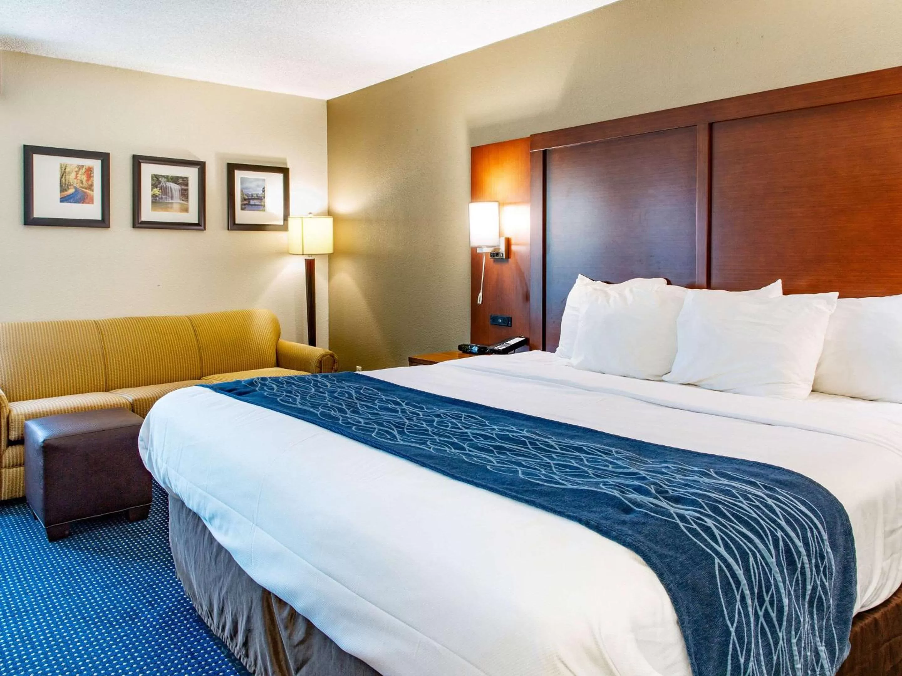 Bed in Comfort Inn Piketon near Fairgrounds