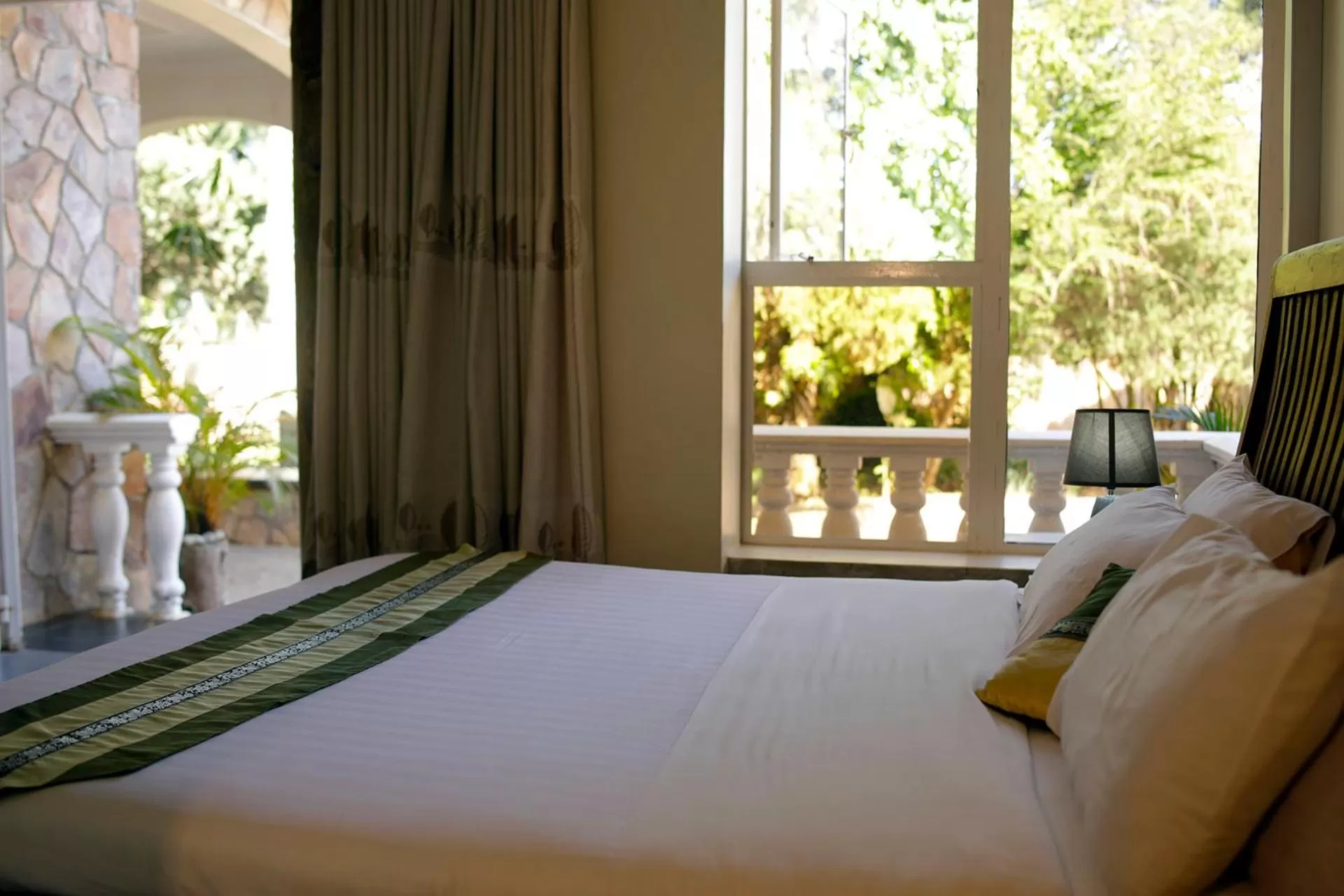 Bed in Entebbe Palm Hotel