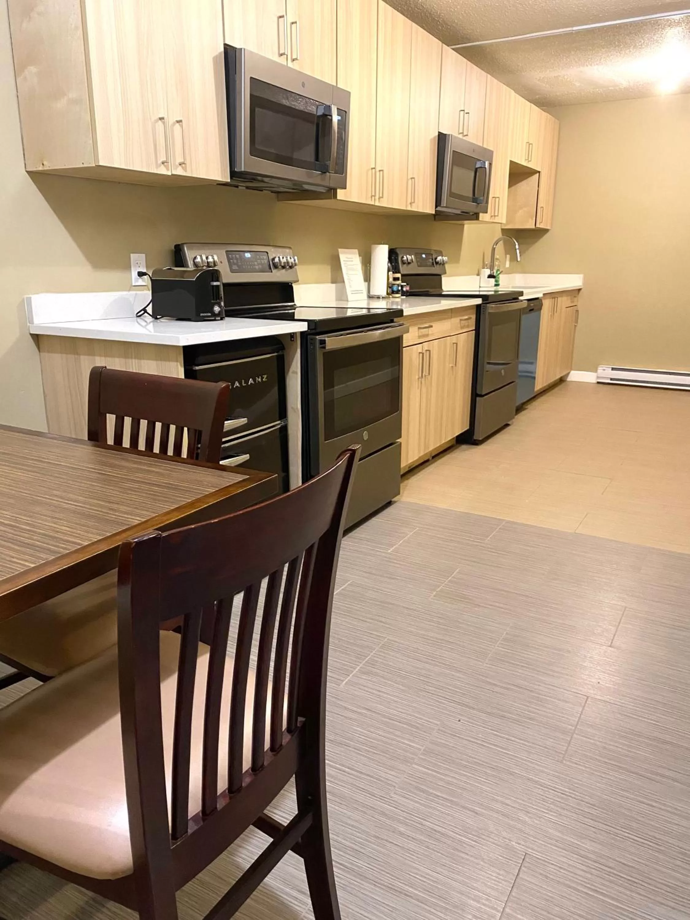 Communal kitchen in The George Dawson Inn & Conference Centre