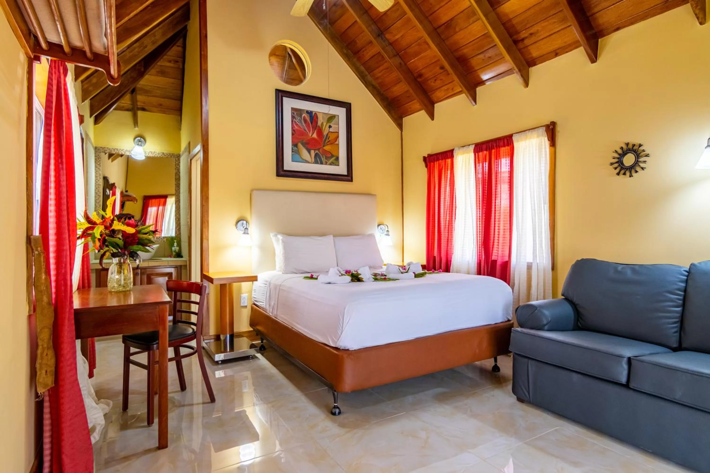 Bed in Cahal Pech Village Resort