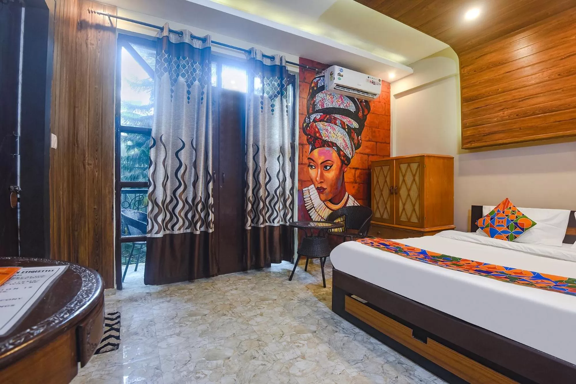 Bed in FabExpress Corinthia Boutique Rooms - Nr Candolim Beach