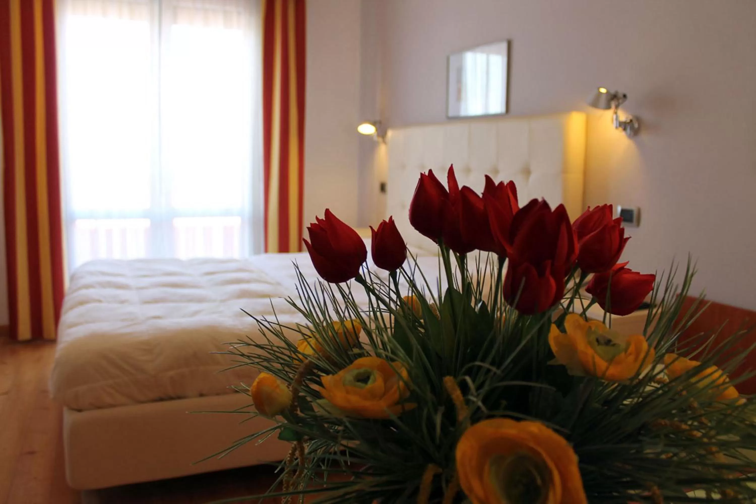 Bed in Hotel Rubicone