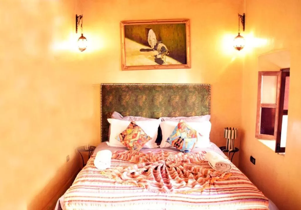 Bed in Héritage Lalla Aicha et SPA