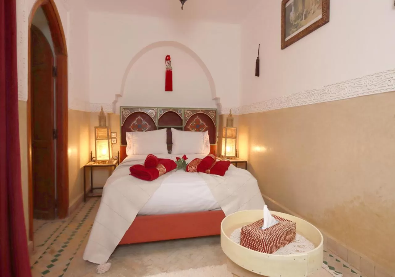 Bed in Riad Venezia