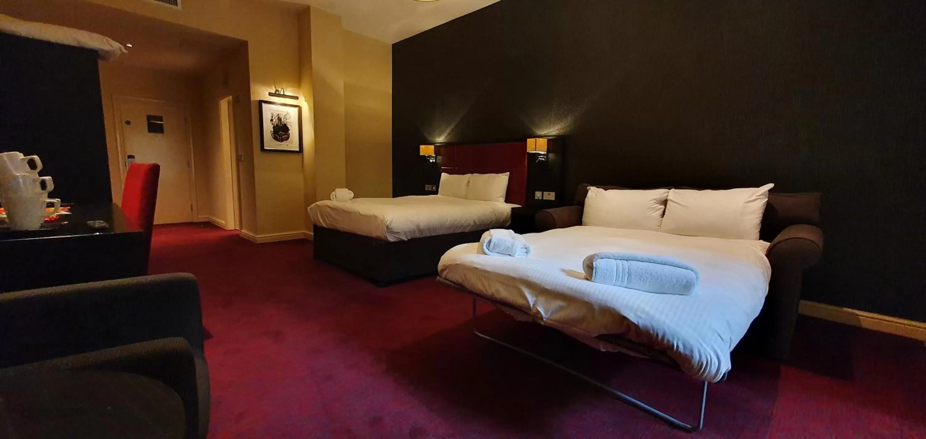 Bedroom, Bed in The John Francis Basset Wetherspoon