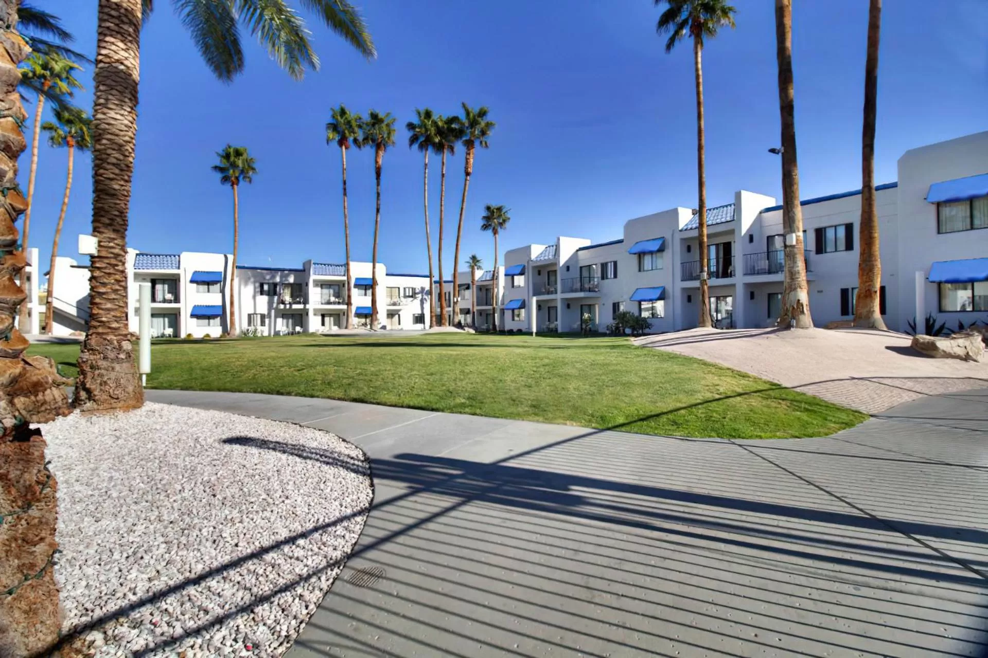 Inner courtyard view in Serene Vegas Boutique Hotel Las Vegas