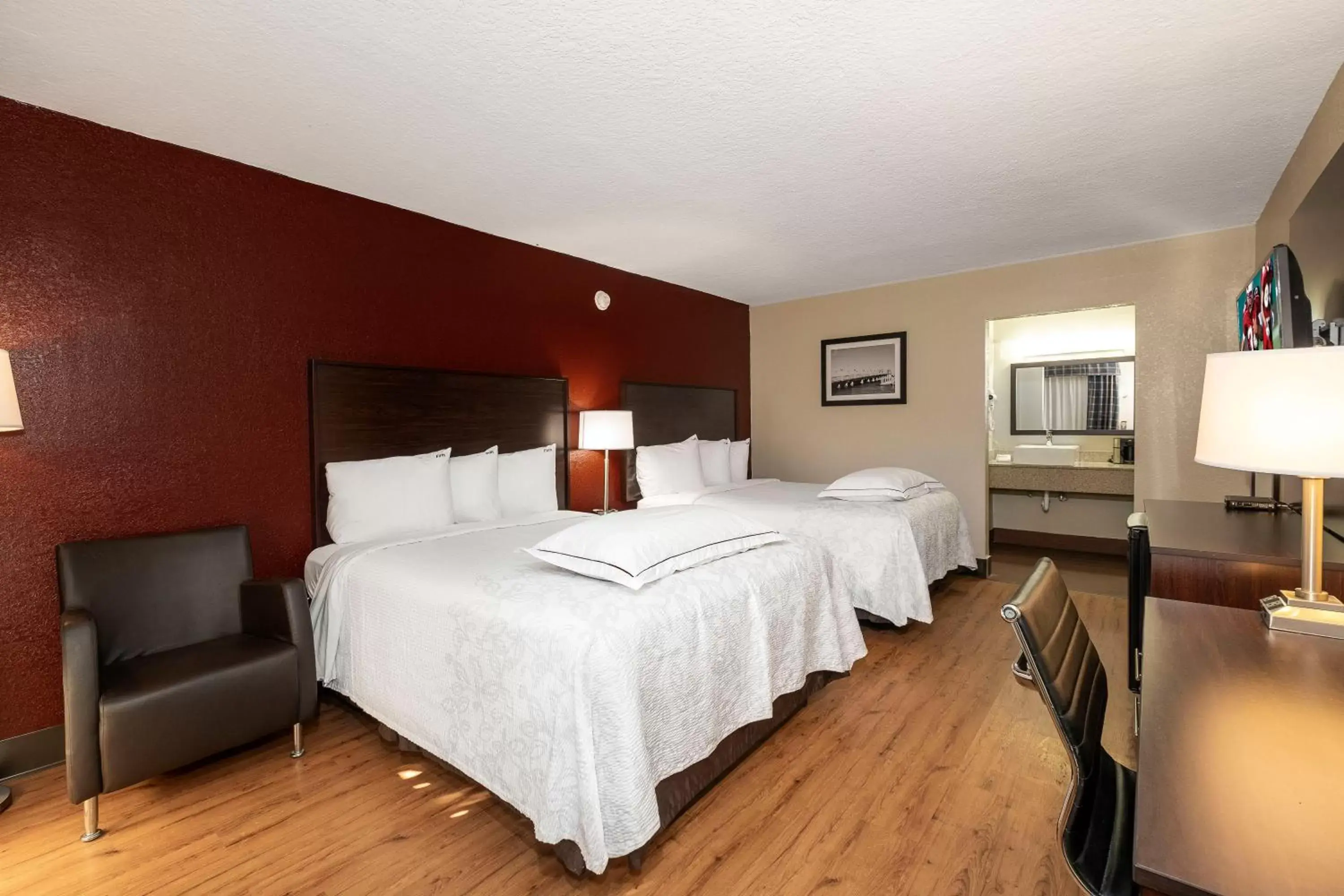 Premium Room with Two Queen Beds Smoke Free (Upgraded Bedding and Snack Box) in Red Roof Inn PLUS+ St. Augustine Premium Room with Two Queen Beds Smoke Free (Upgraded Bedding and Snack Box) in Red Roof Inn PLUS+ St. Augustine