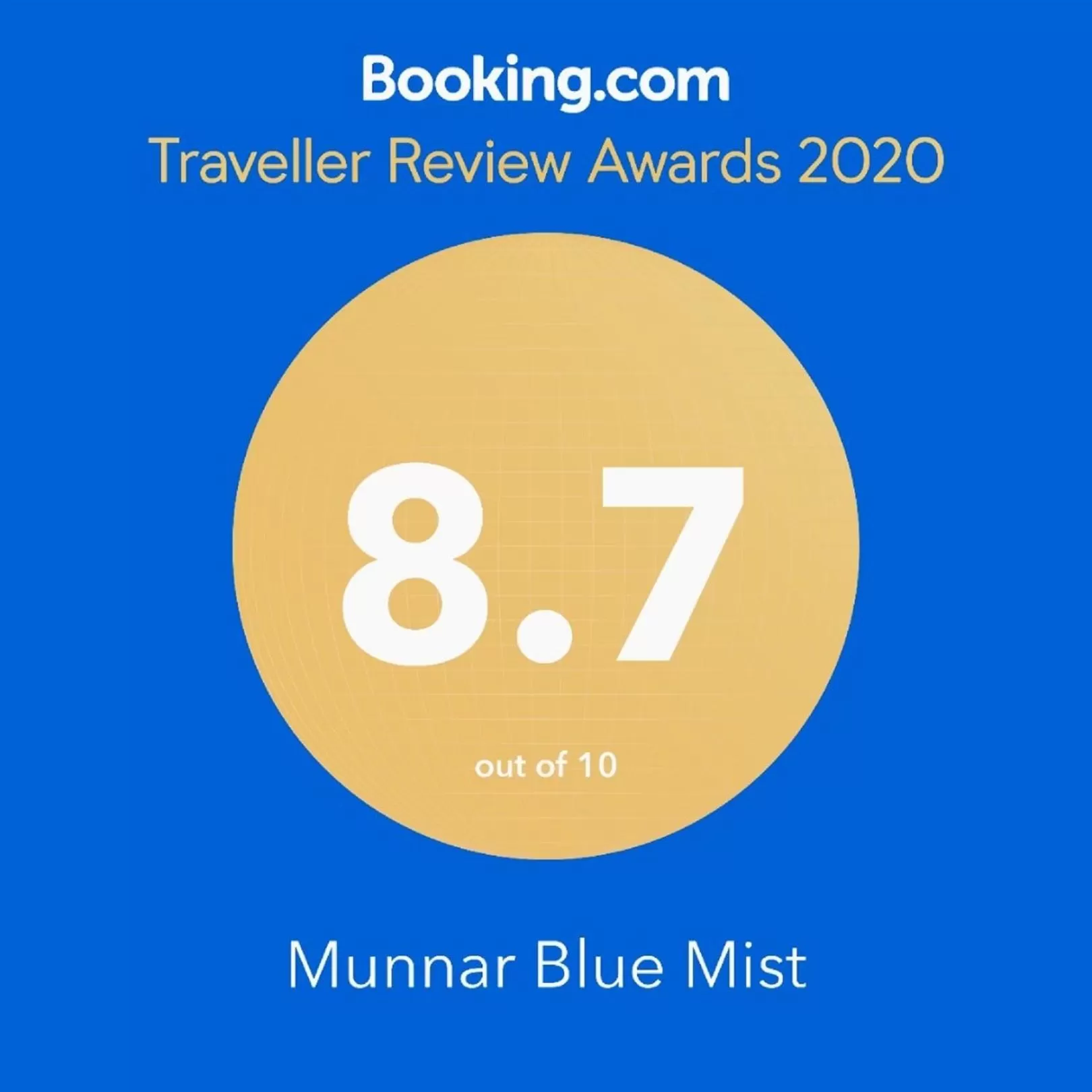 Certificate/Award in Munnar Blue Mist