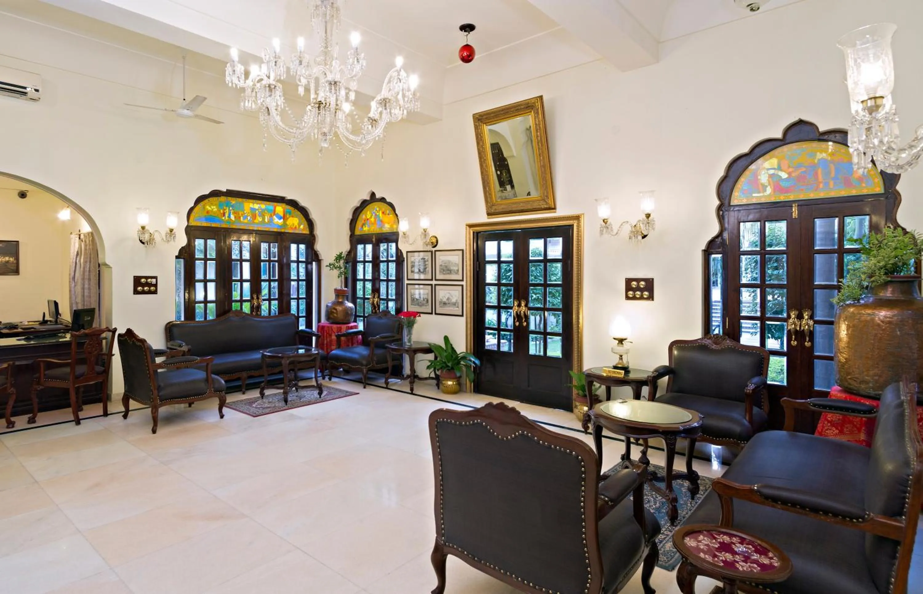Lobby or reception in Alsisar Haveli - Heritage Hotel