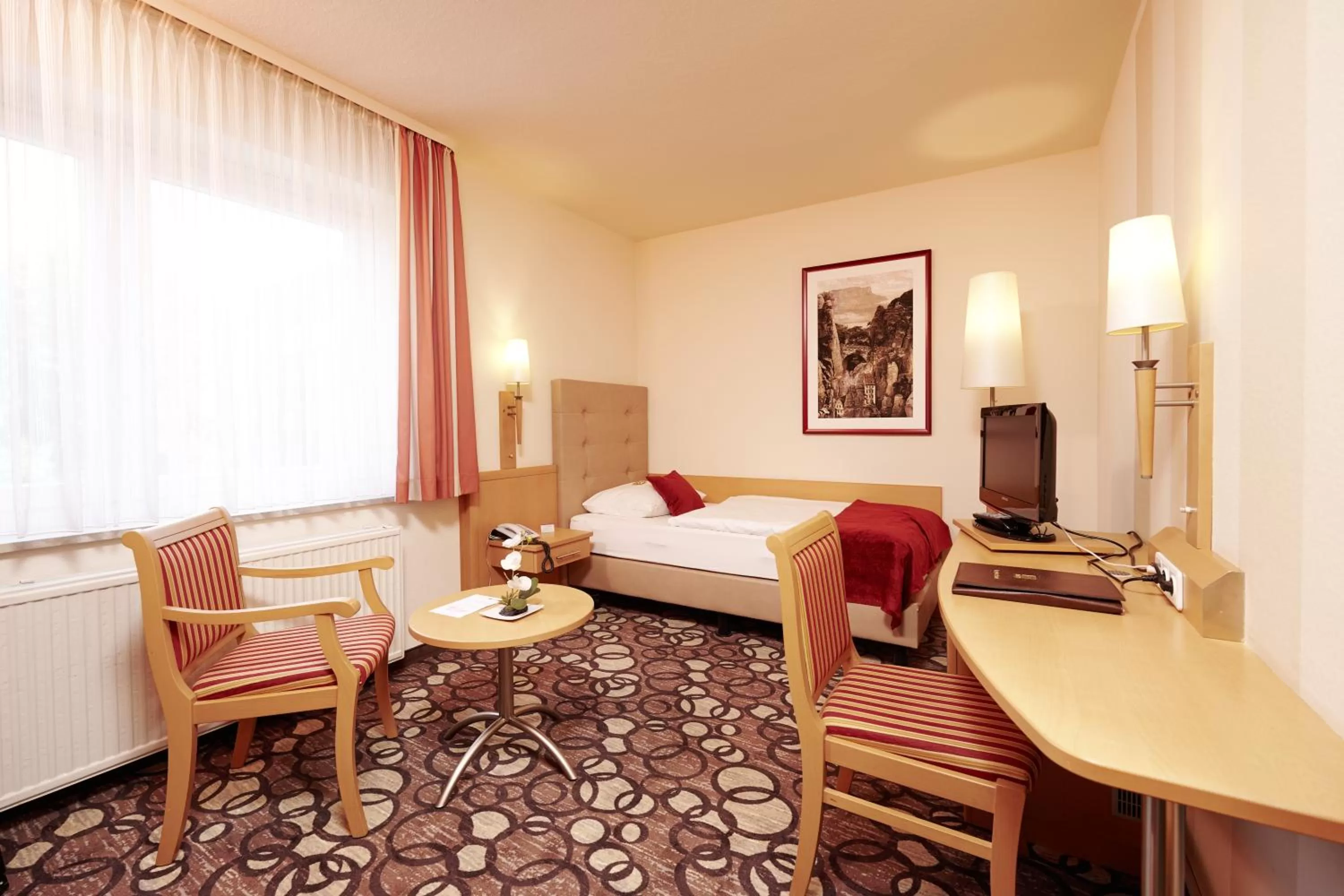 Bed in Berghotel Bastei