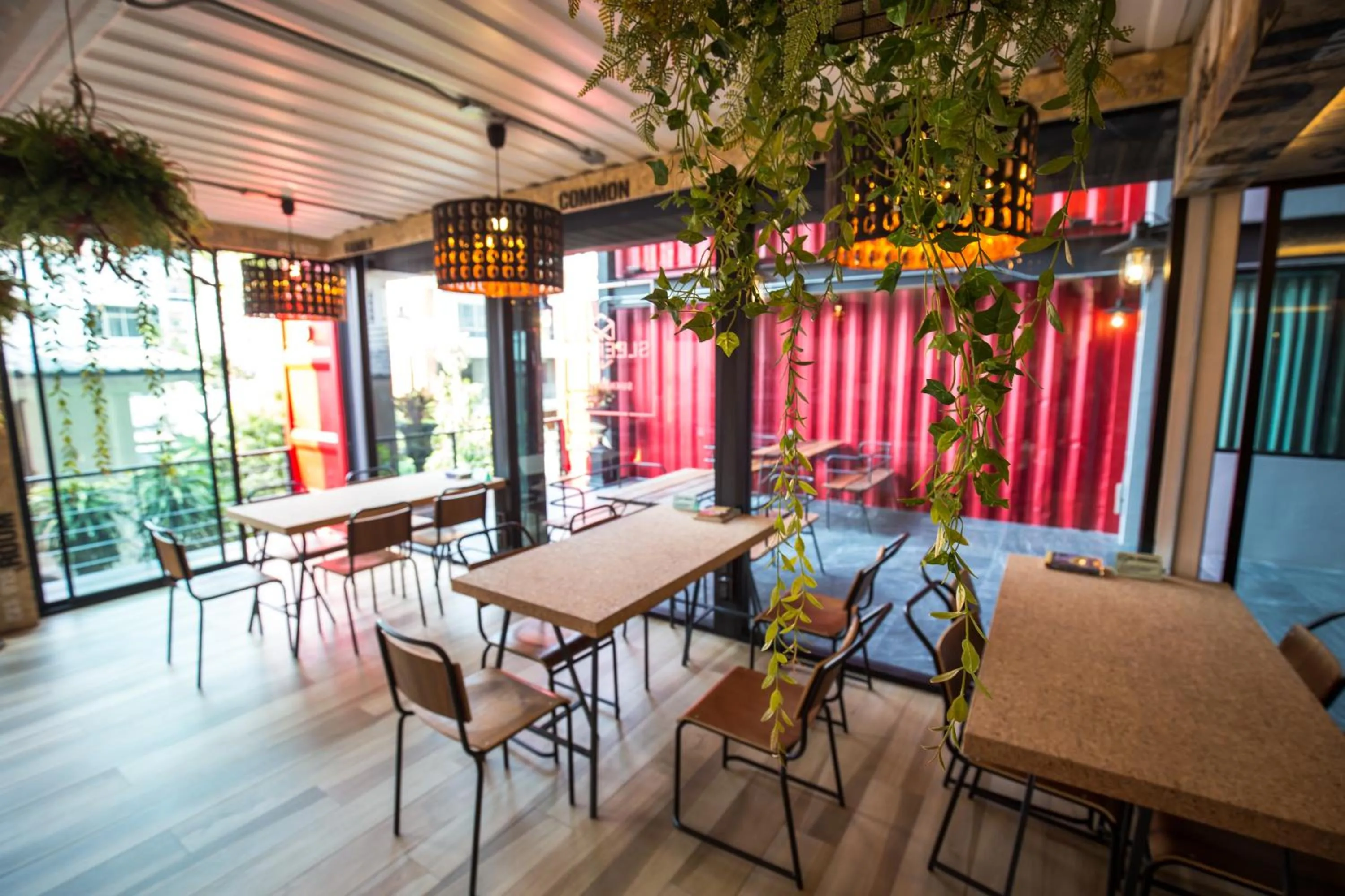 Seating area in Sleep Box Hotel Sukhumvit 22