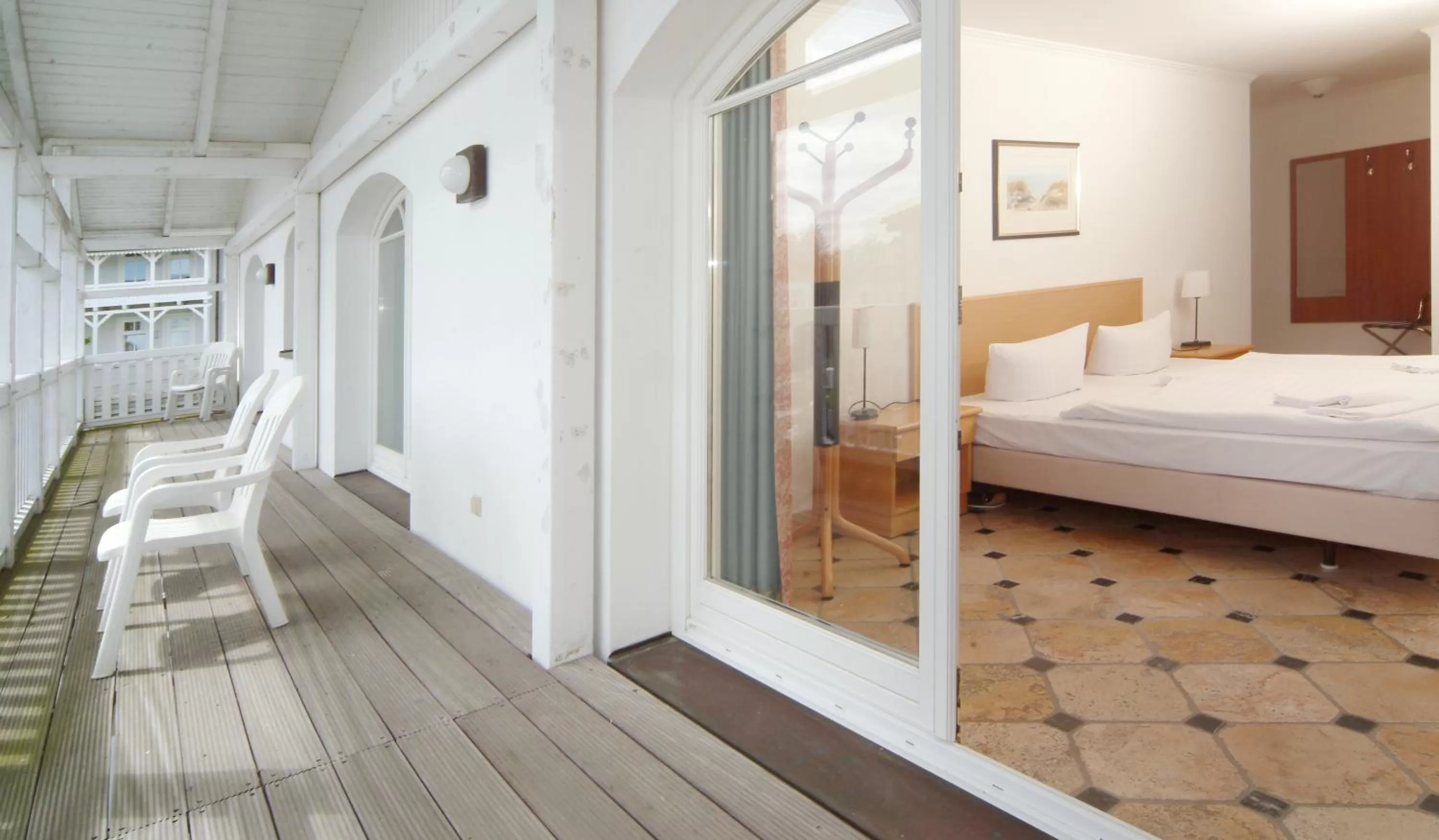 Balcony/Terrace, Bed in Strandhaus Belvedere