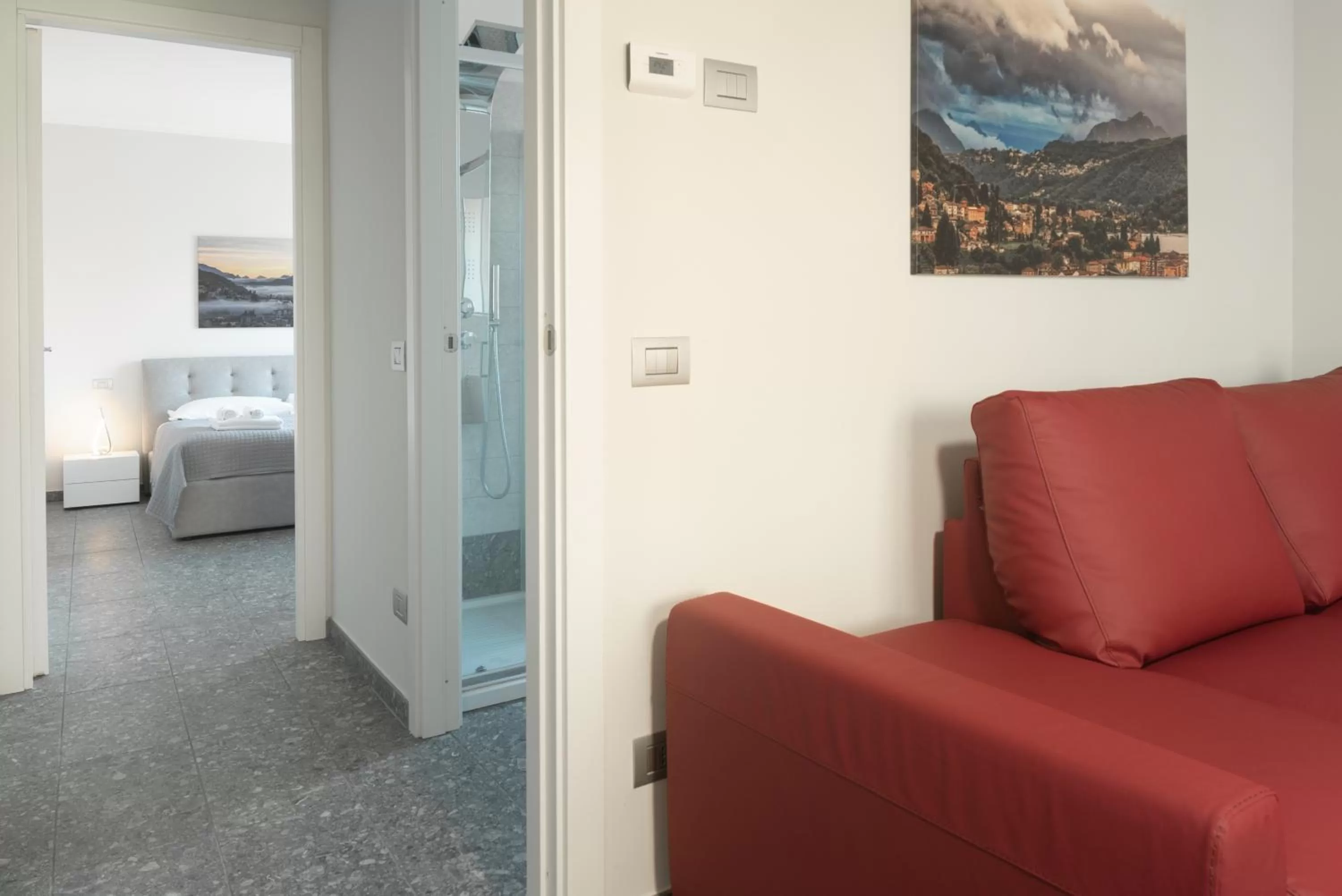 Living room, Bed in Yachting Residence