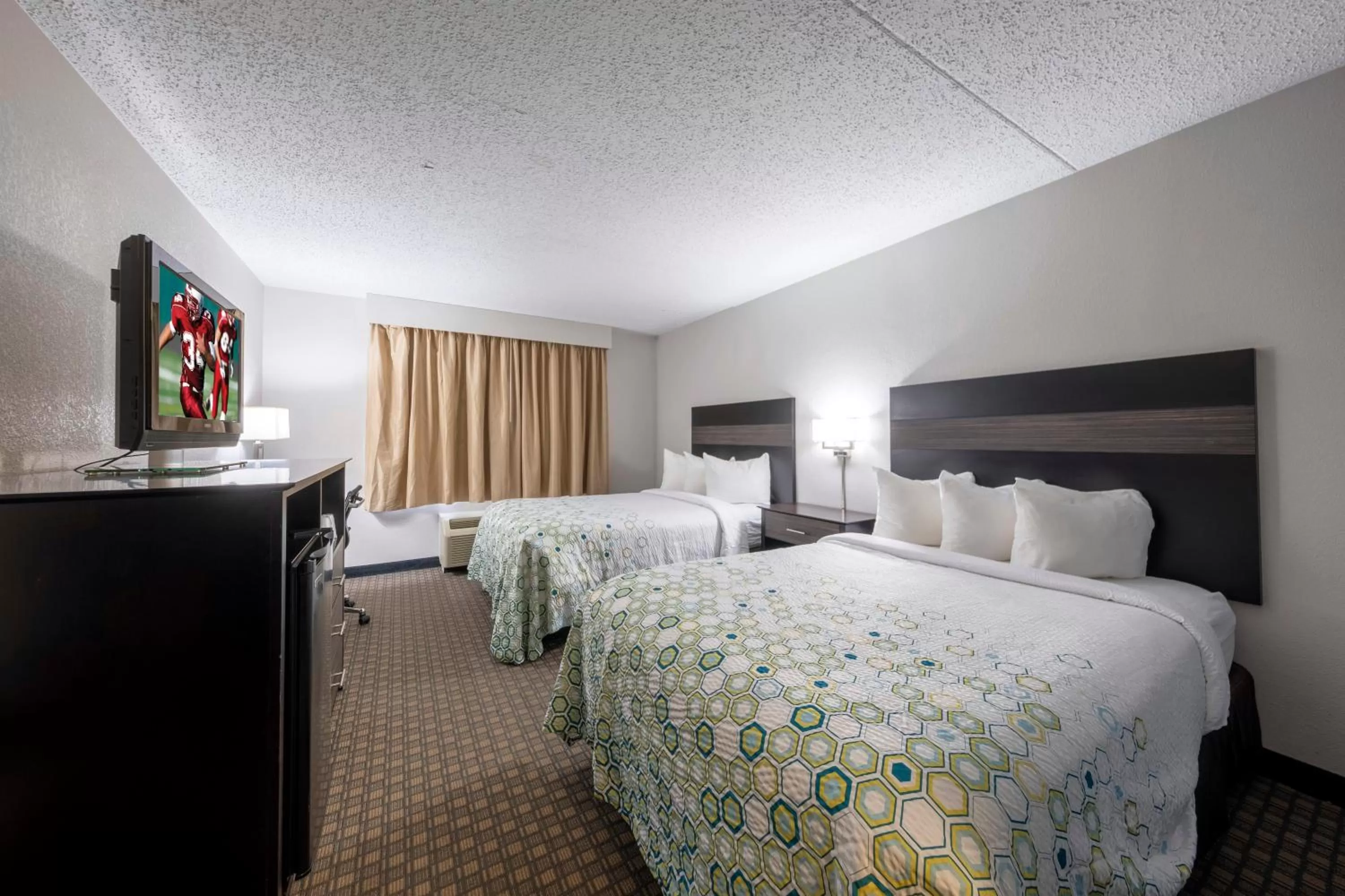 Standard Room with Two Double Beds with Microwave & Refrigerator Non-Smoking in HomeTown Inn by Red Roof East Syracuse