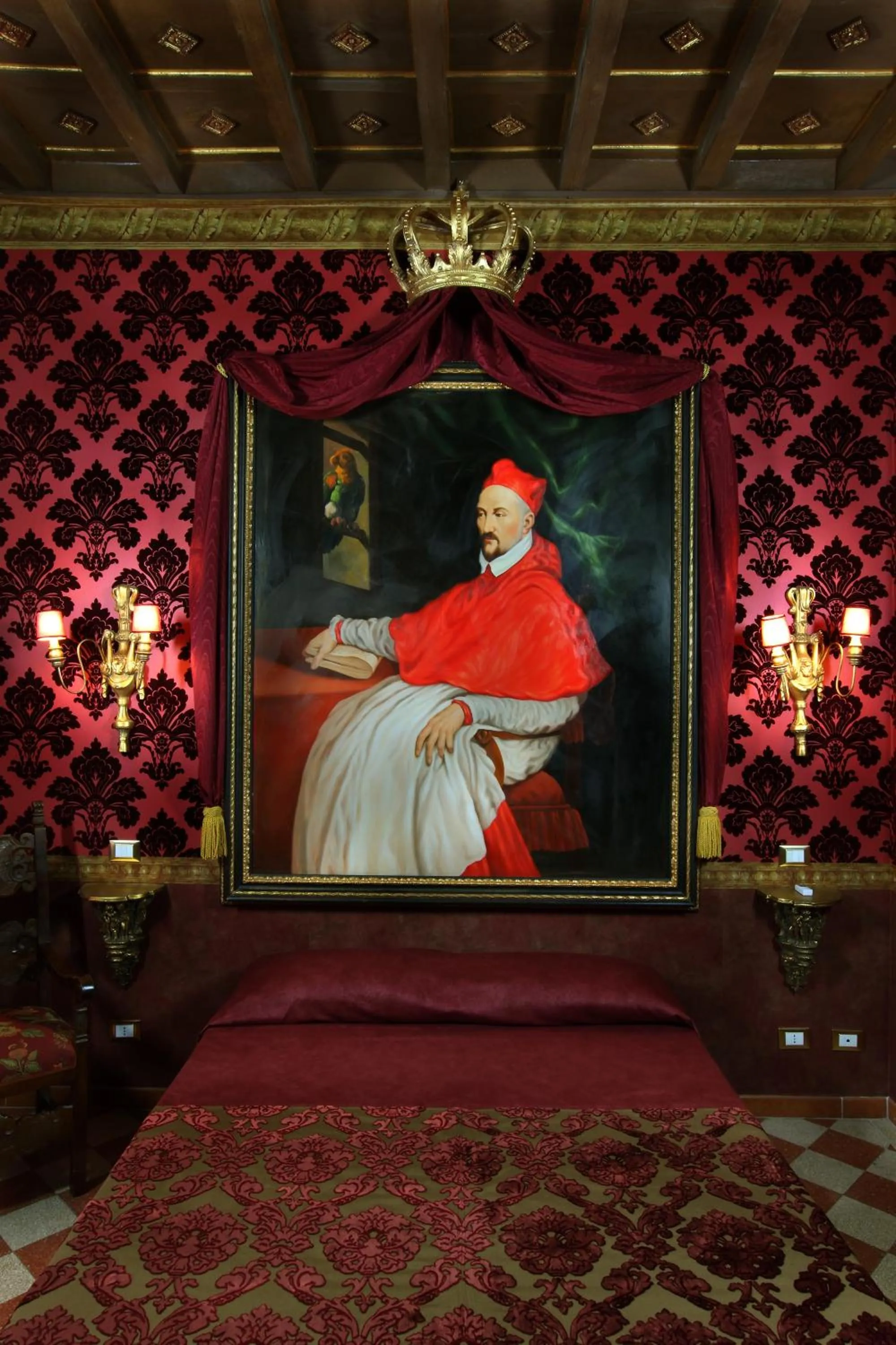 Decorative detail, Bed in Antica Dimora De Michaelis