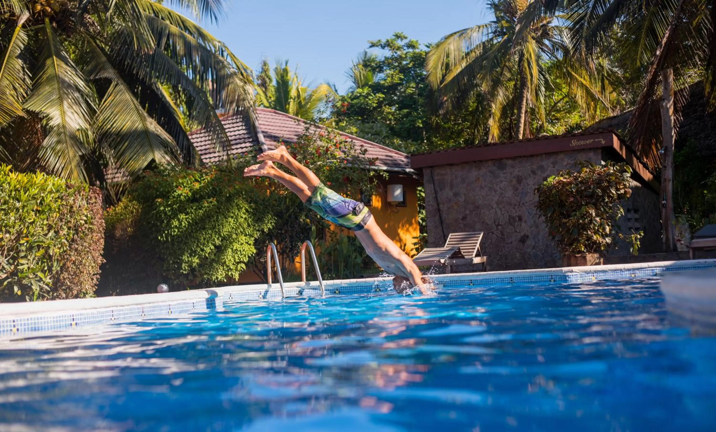 Pool view in Mnarani Beach Cottages