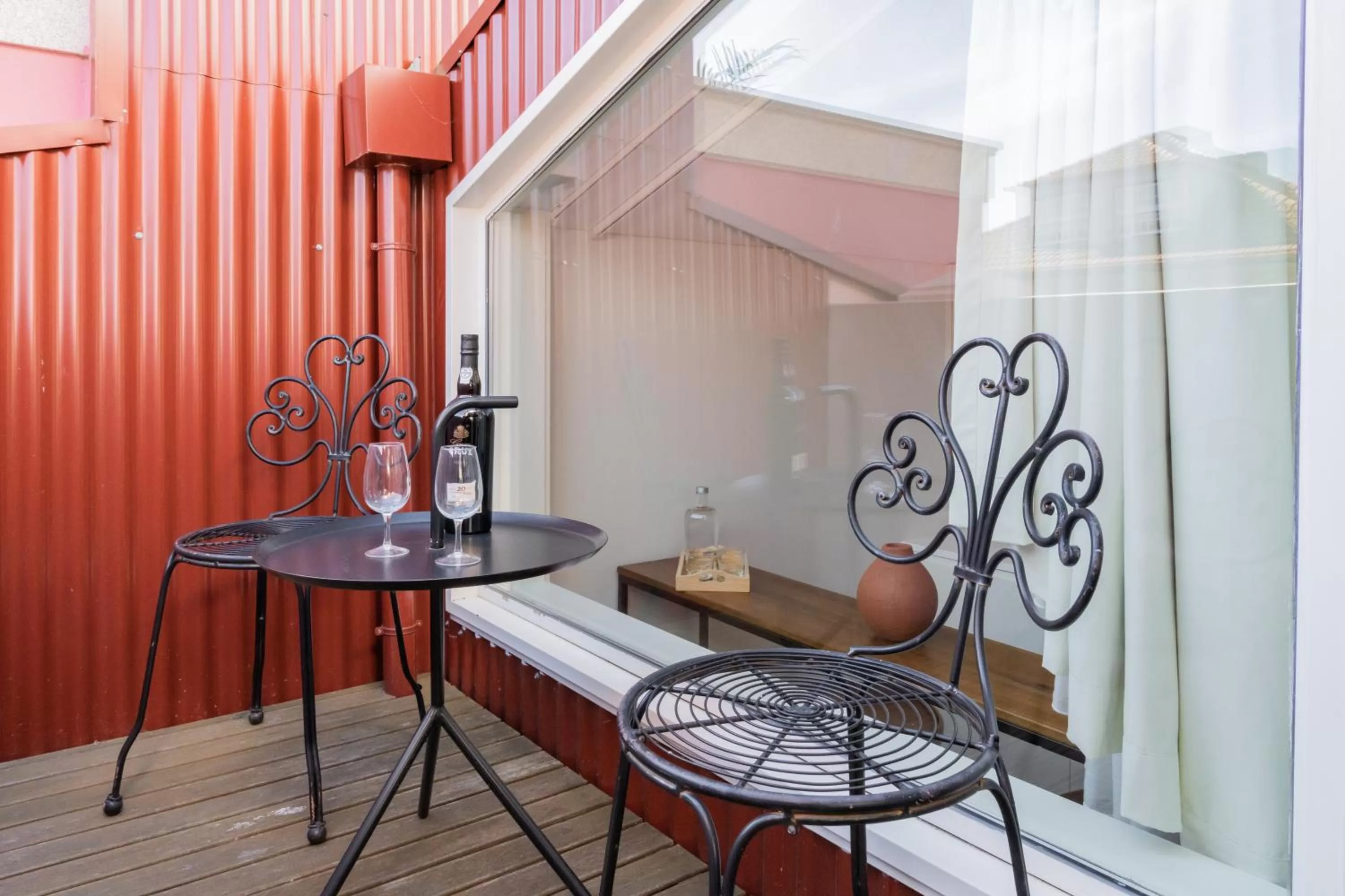 Seating area in Porto River Infante