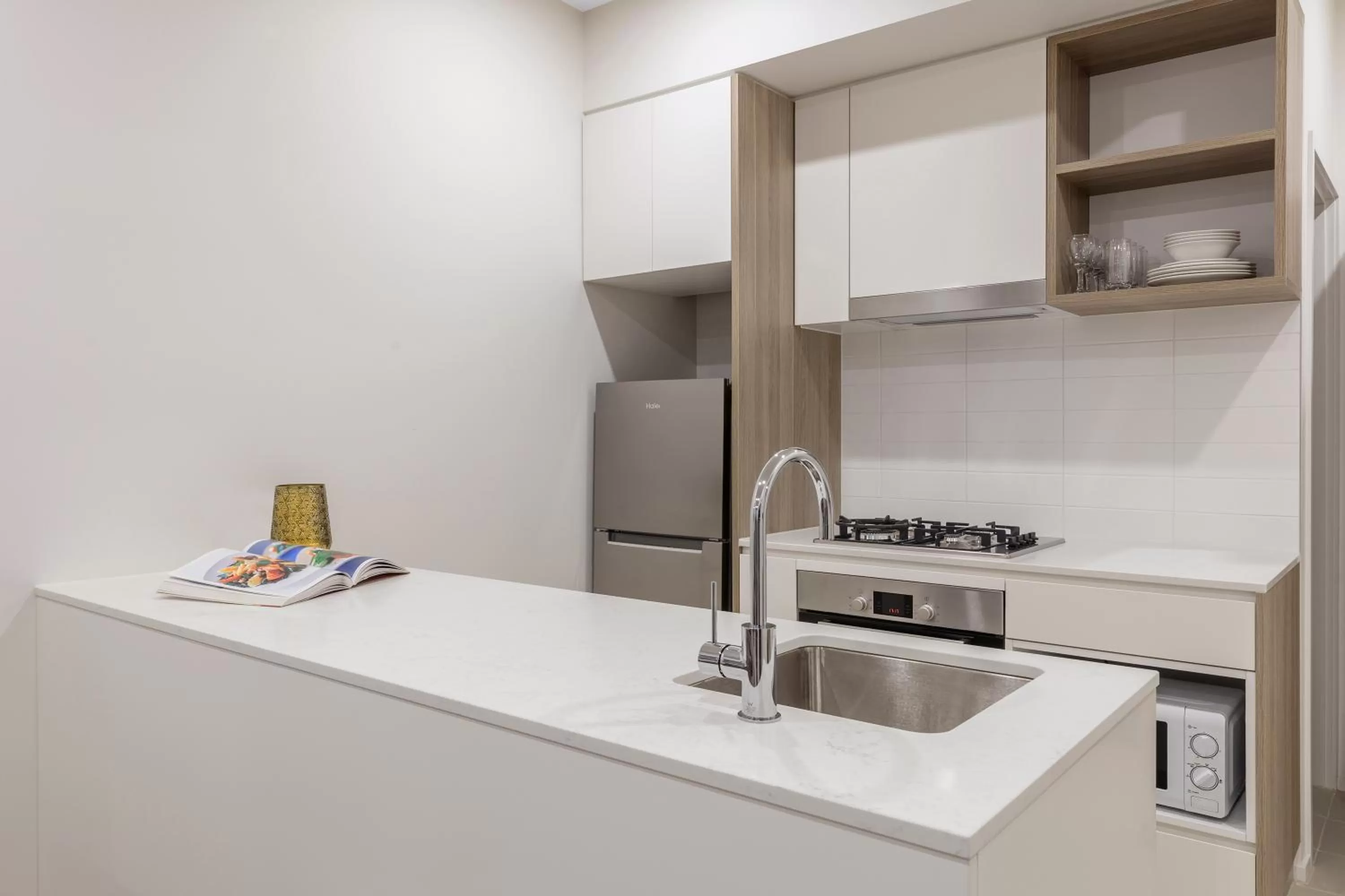 kitchen in Brady Apartment Hotel Hardware Lane