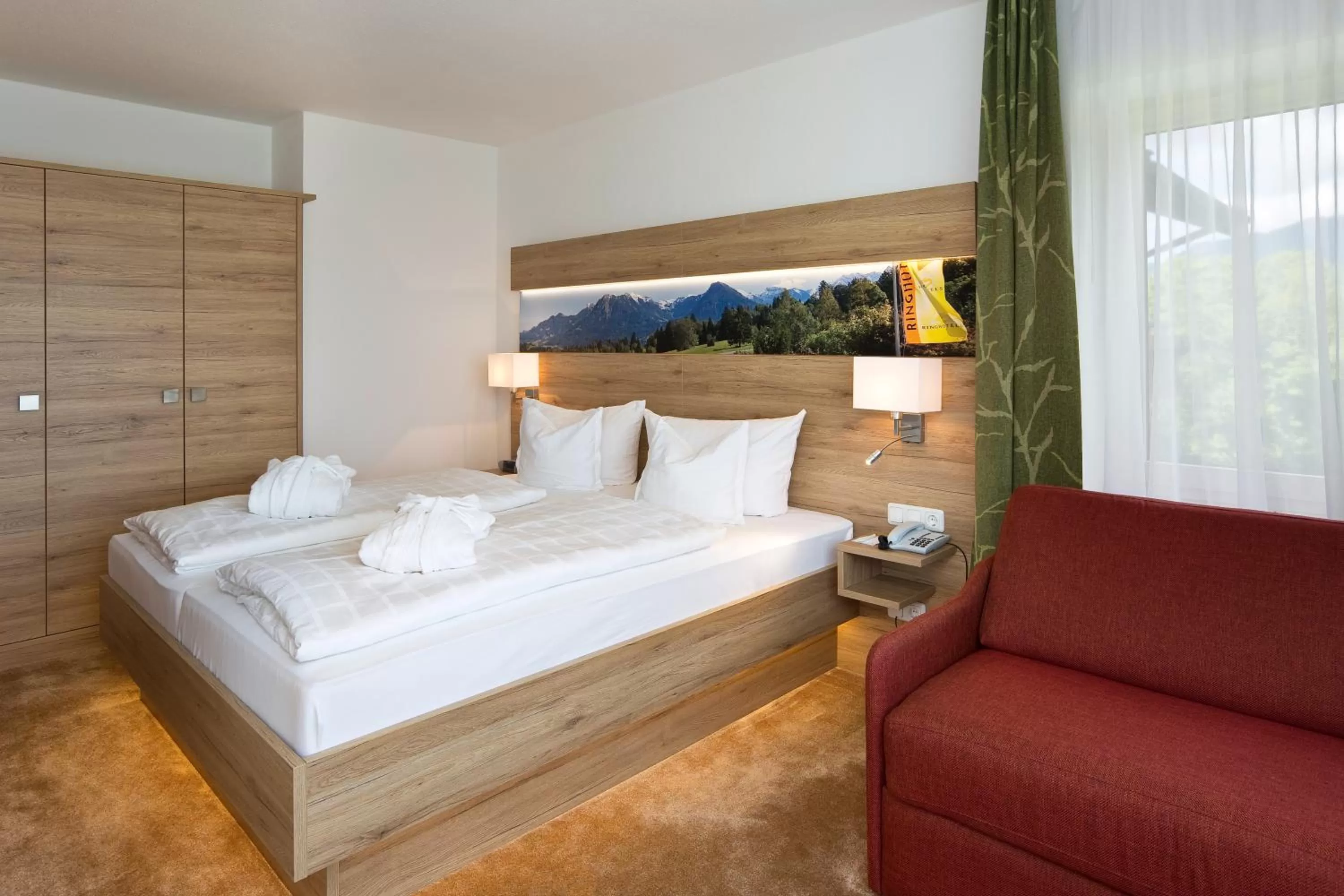 Bedroom, Bed in Ringhotel Nebelhornblick