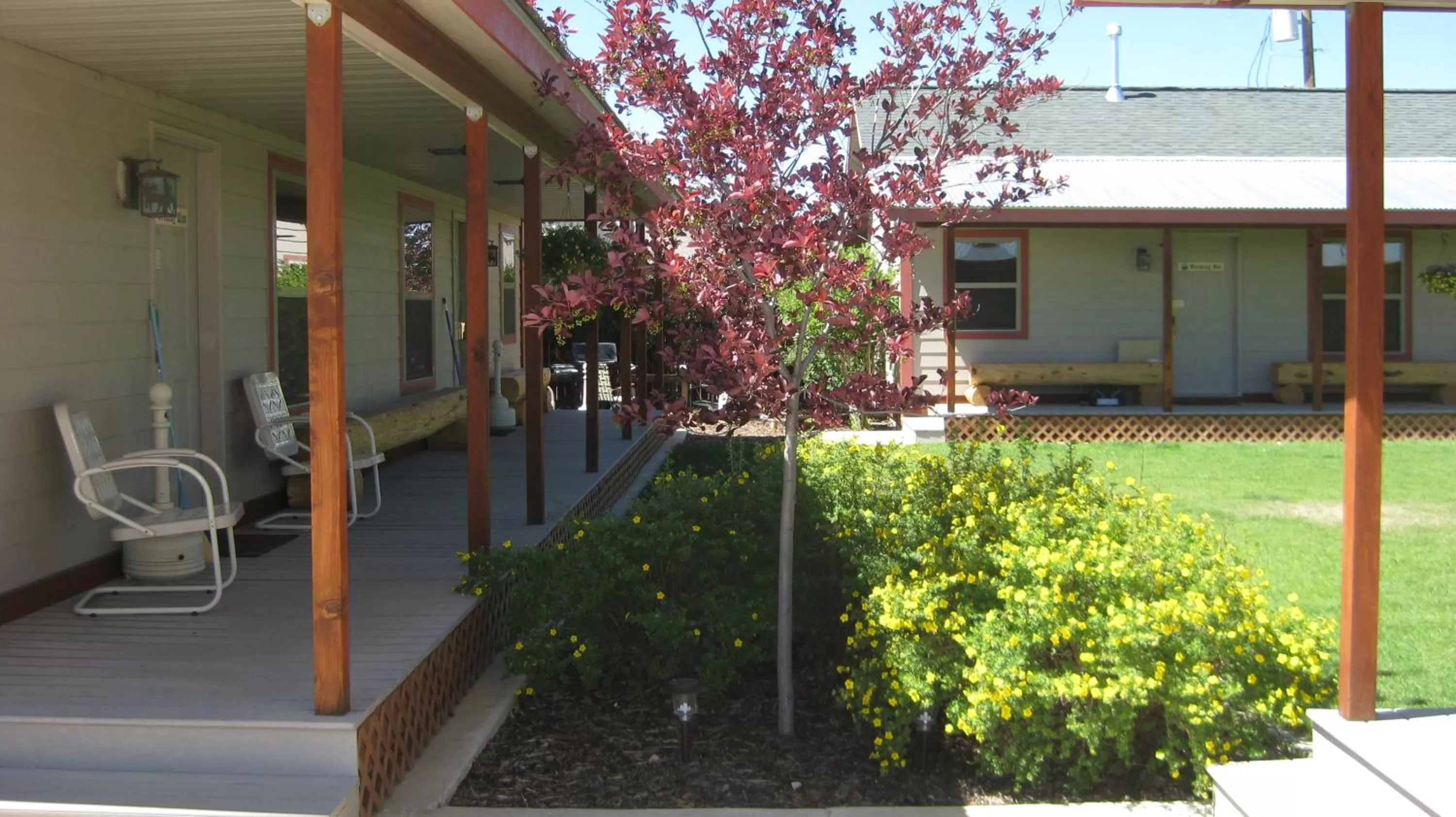 Patio in Pinedale Cozy Cabins