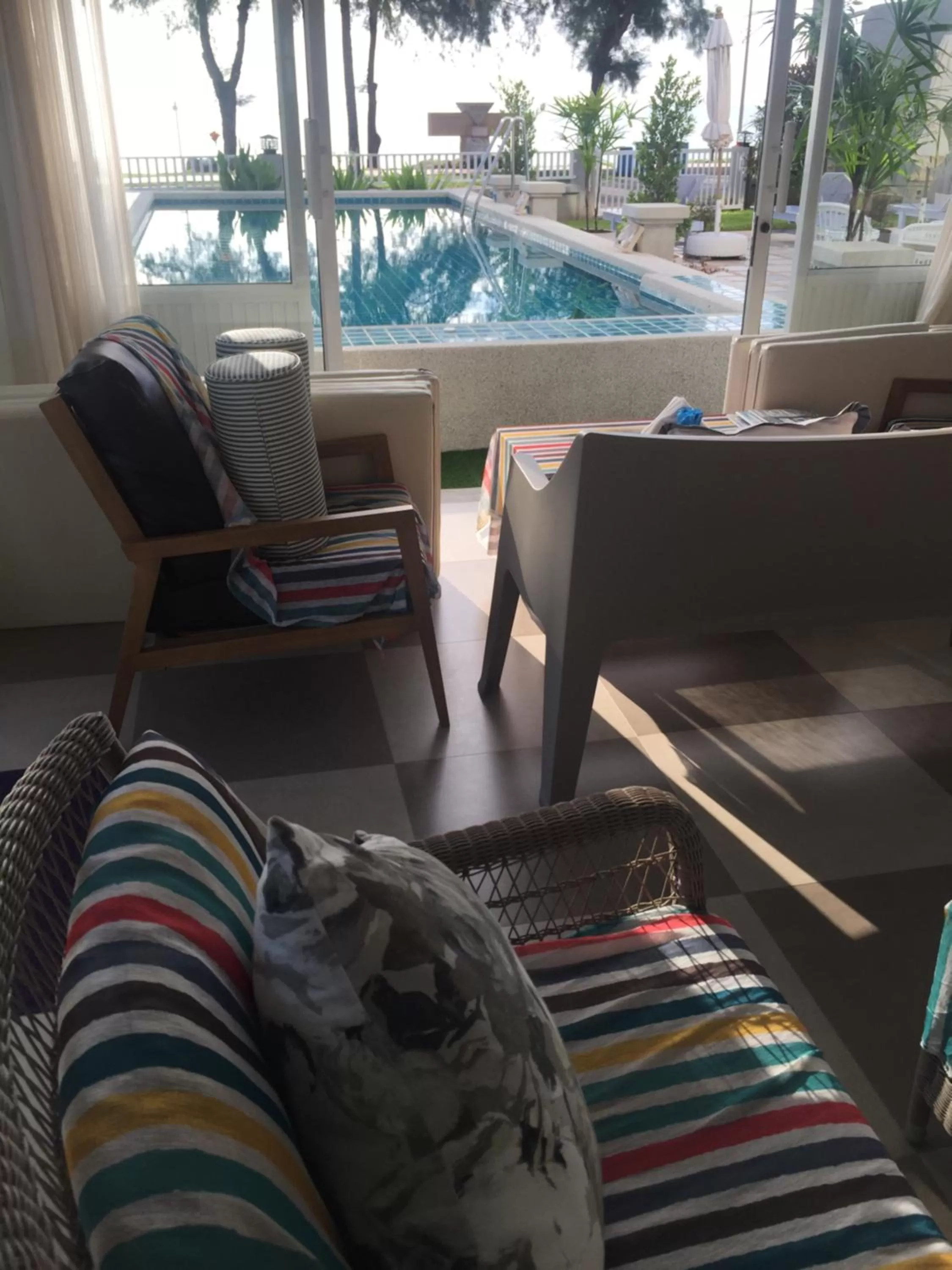 Property building, Seating Area in BC Summer Beach