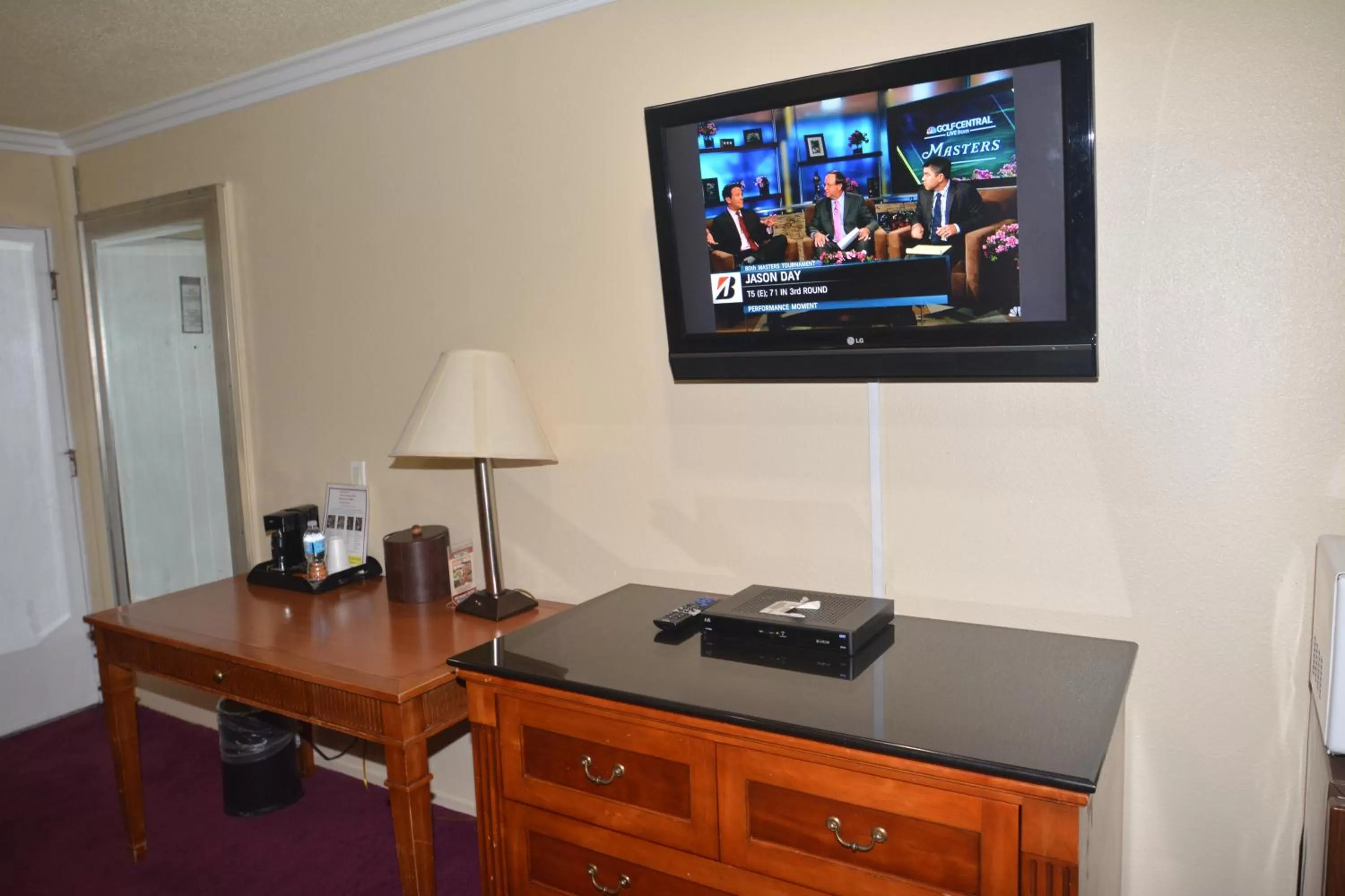 Decorative detail, TV/Entertainment Center in Imperial Inn Oakland