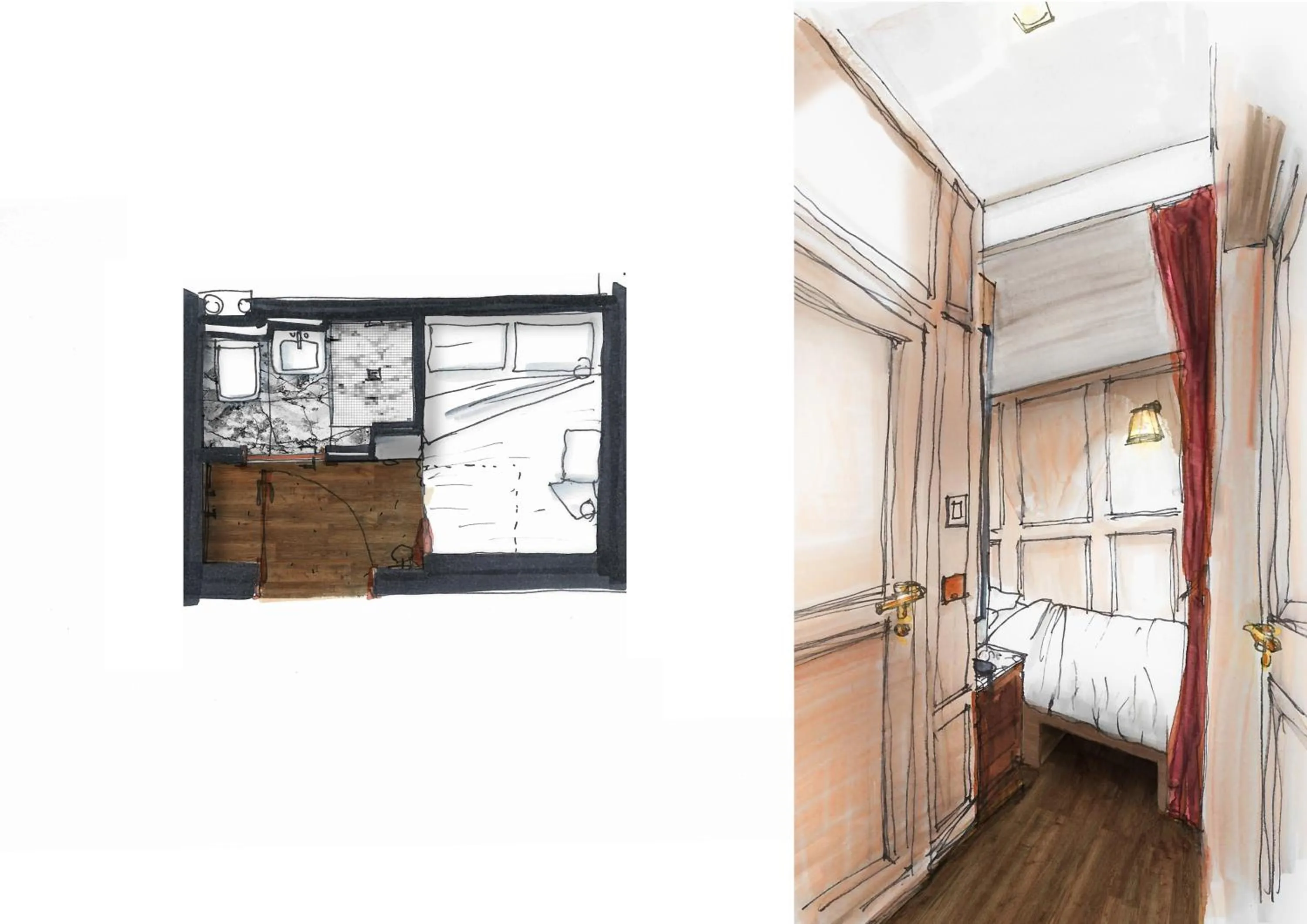 Bed in Mimi's Hotel Soho