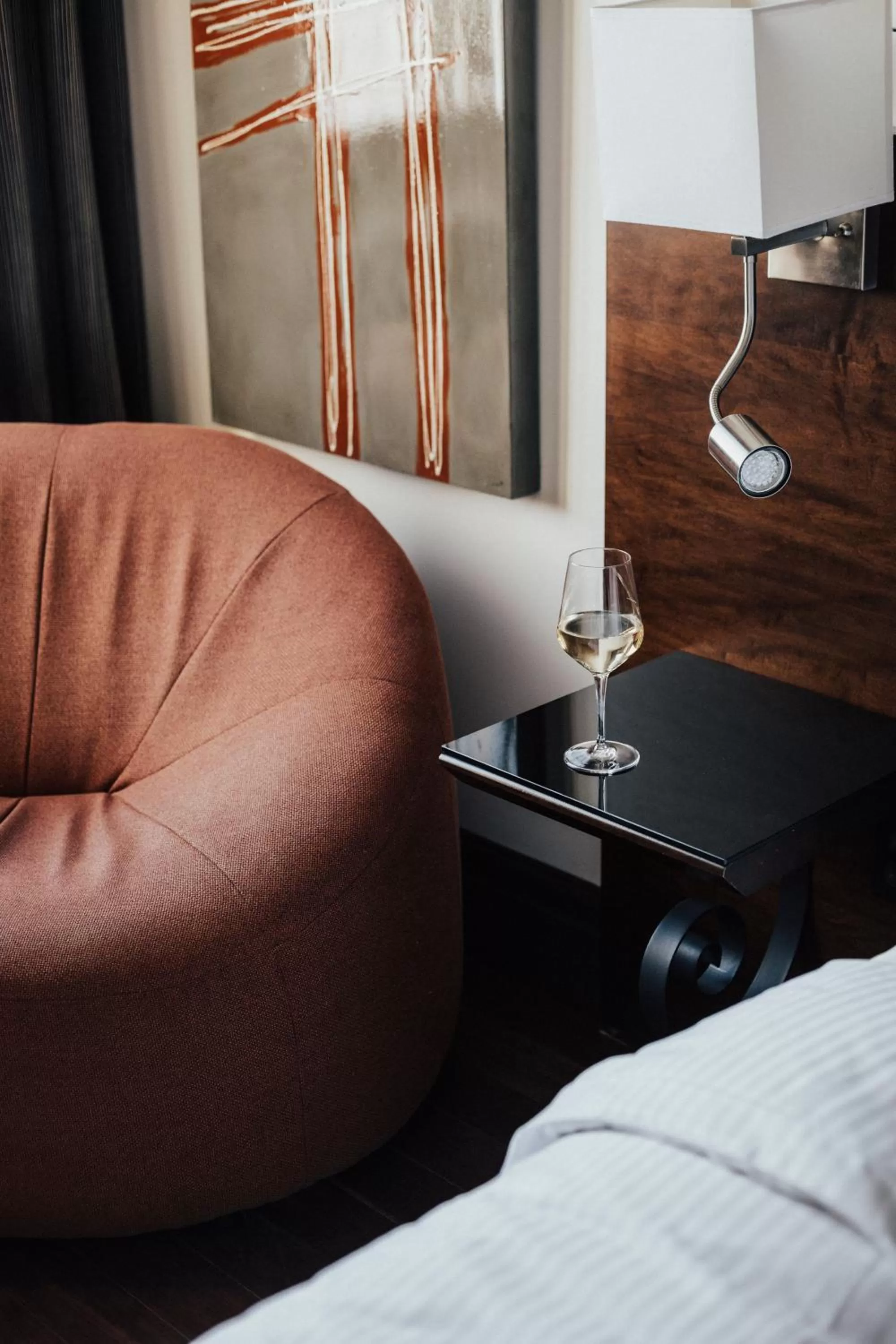 Seating area, Bed in Auberge du Vieux Port by Gray Collection