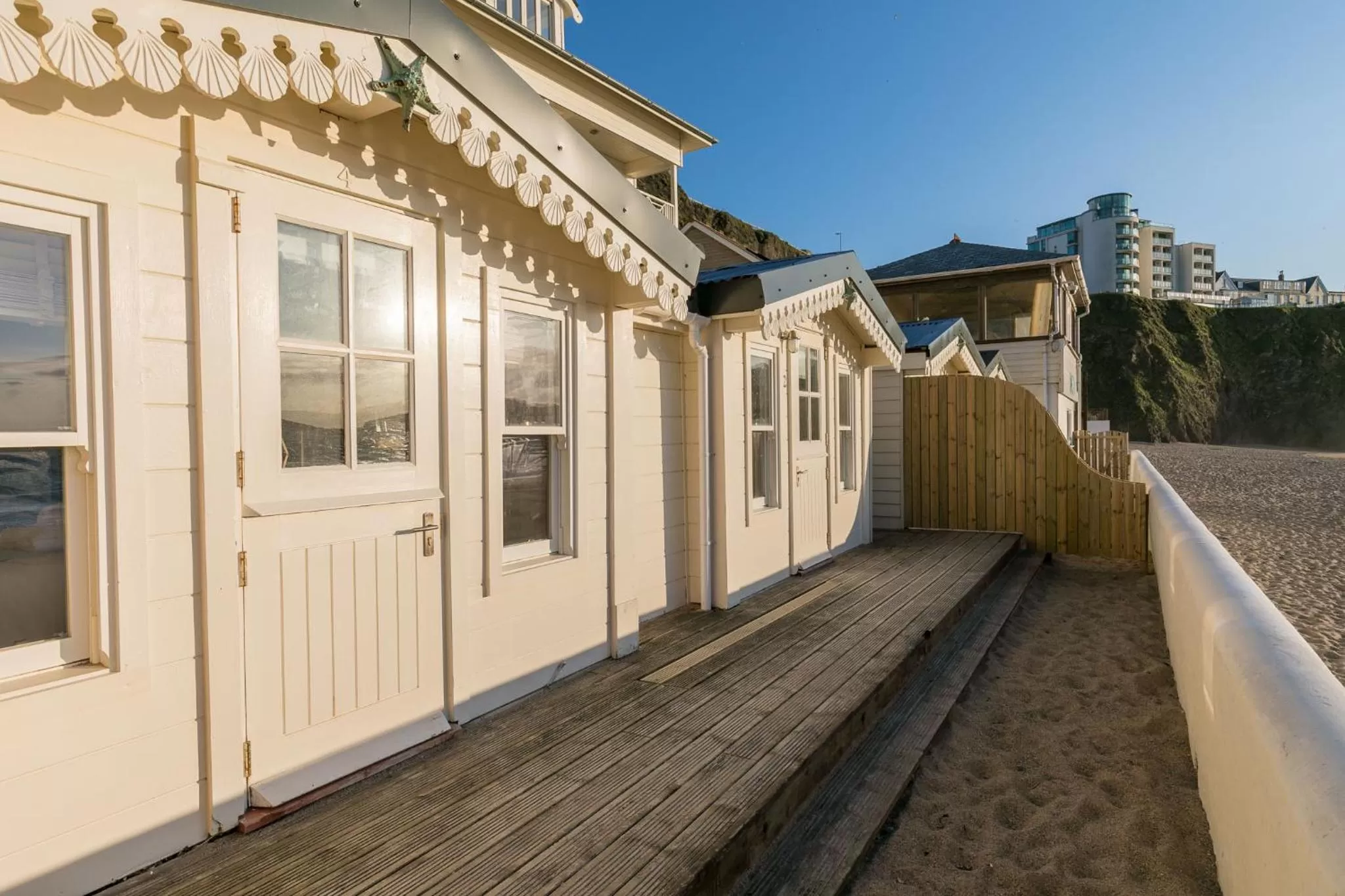 Balcony/Terrace in Tolcarne Beach Colonial Restaurant and Rooms