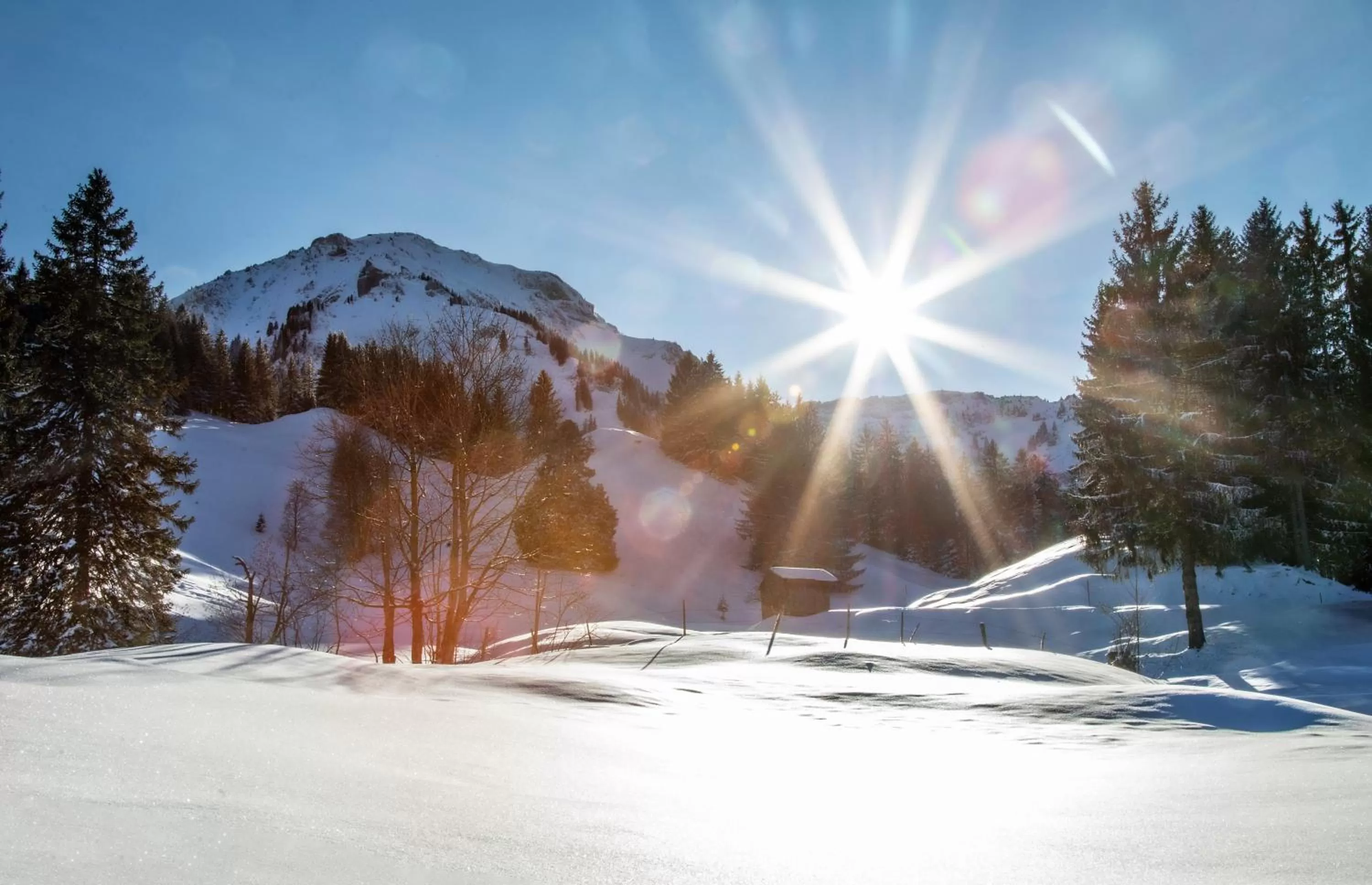 Mountain view, Winter in s´Amagmach