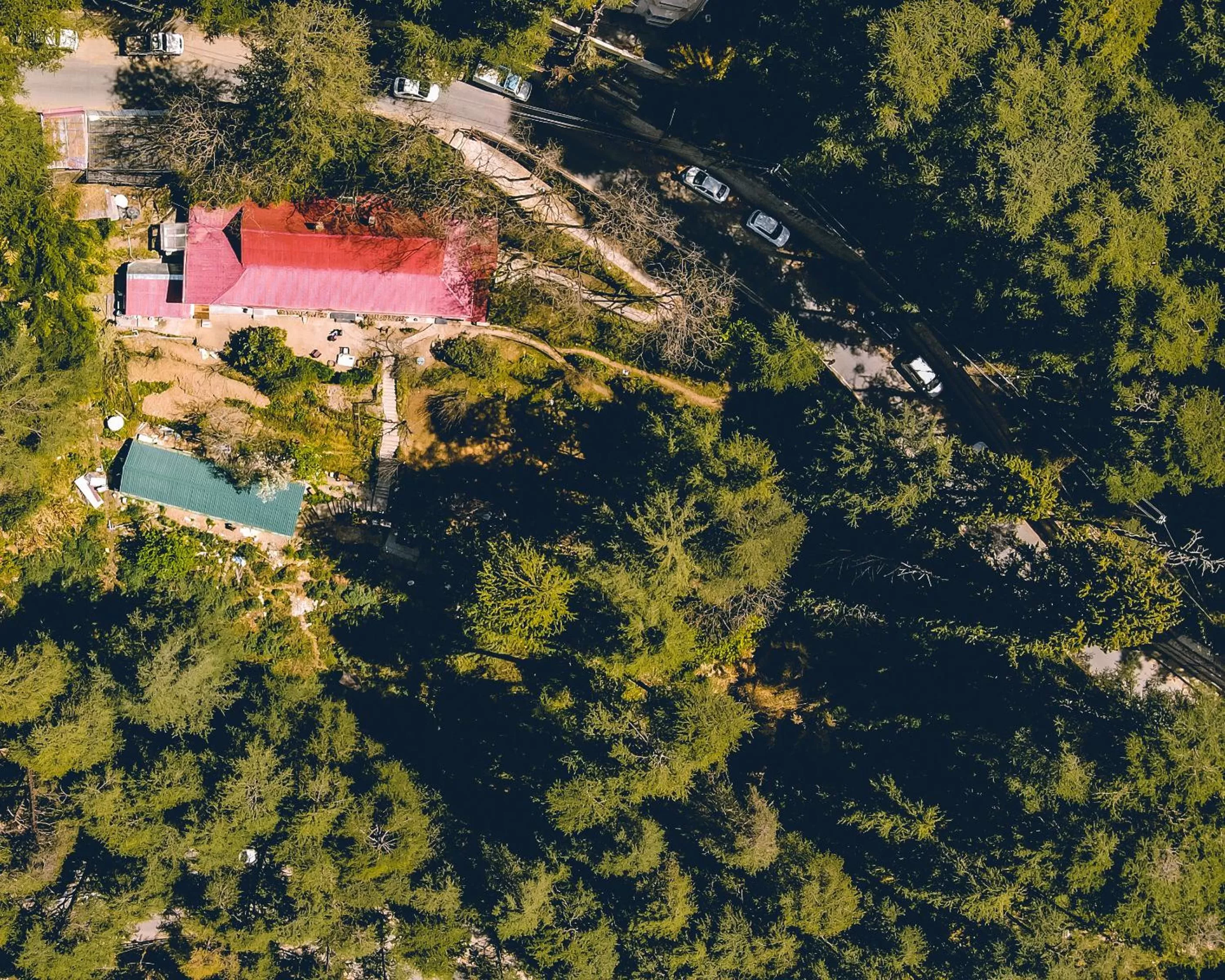 Bird's eye view, Bird's-eye View in Seclude Shimla, Taraview