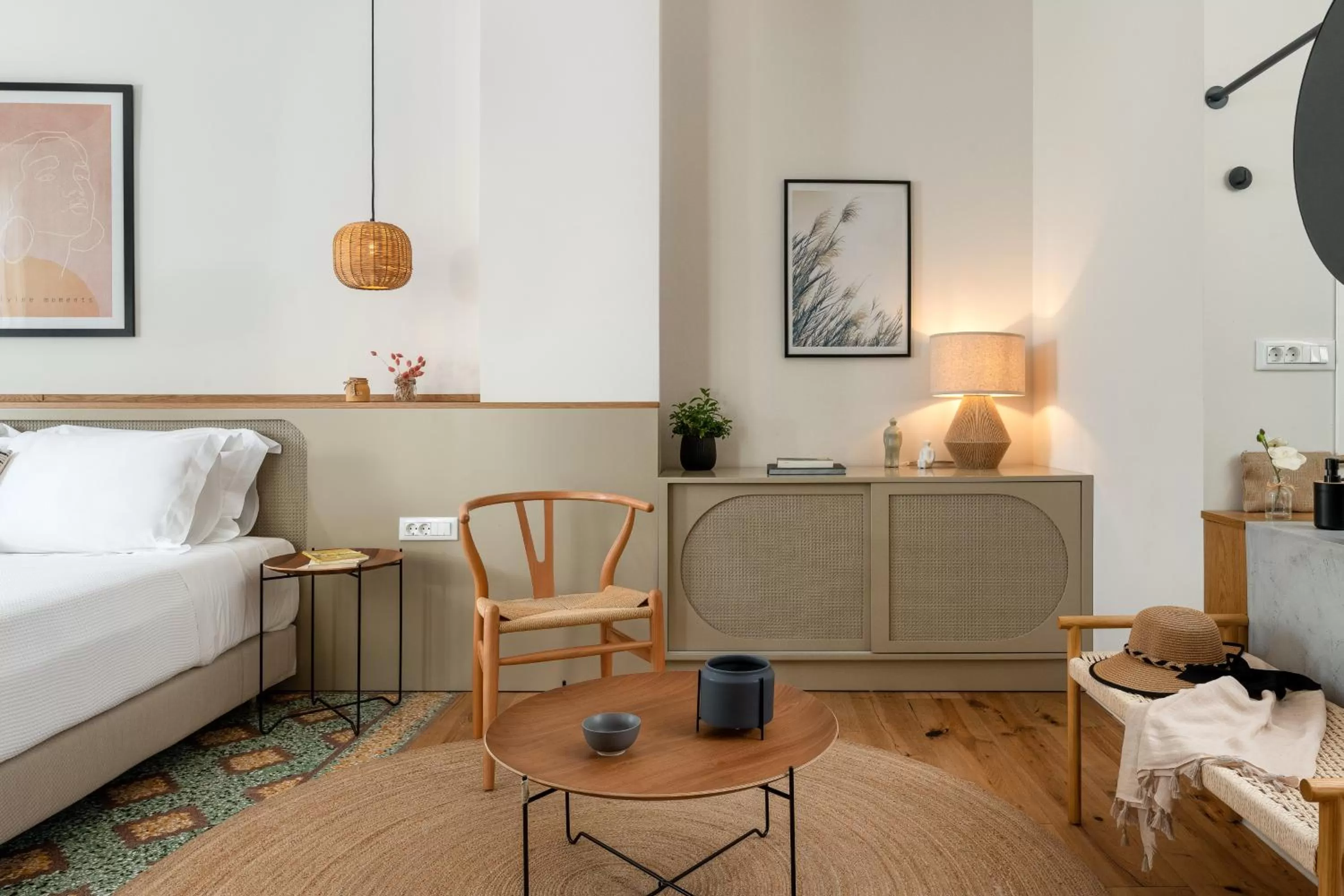 Seating area, Bed in Casa Natura