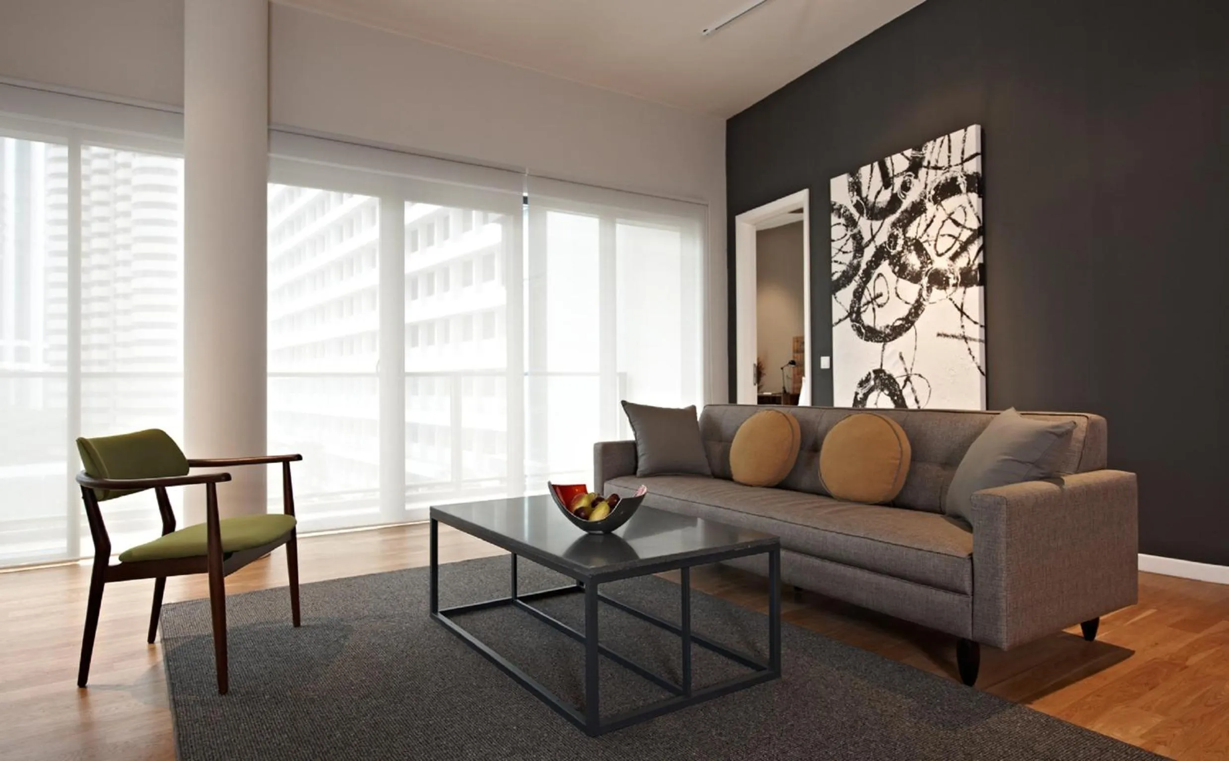 Seating area in E&O Residences Kuala Lumpur