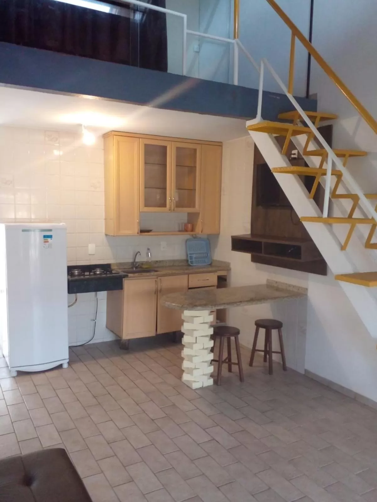 Kitchen/Kitchenette in Pousada Bangalôs Da Mole - Florianópolis