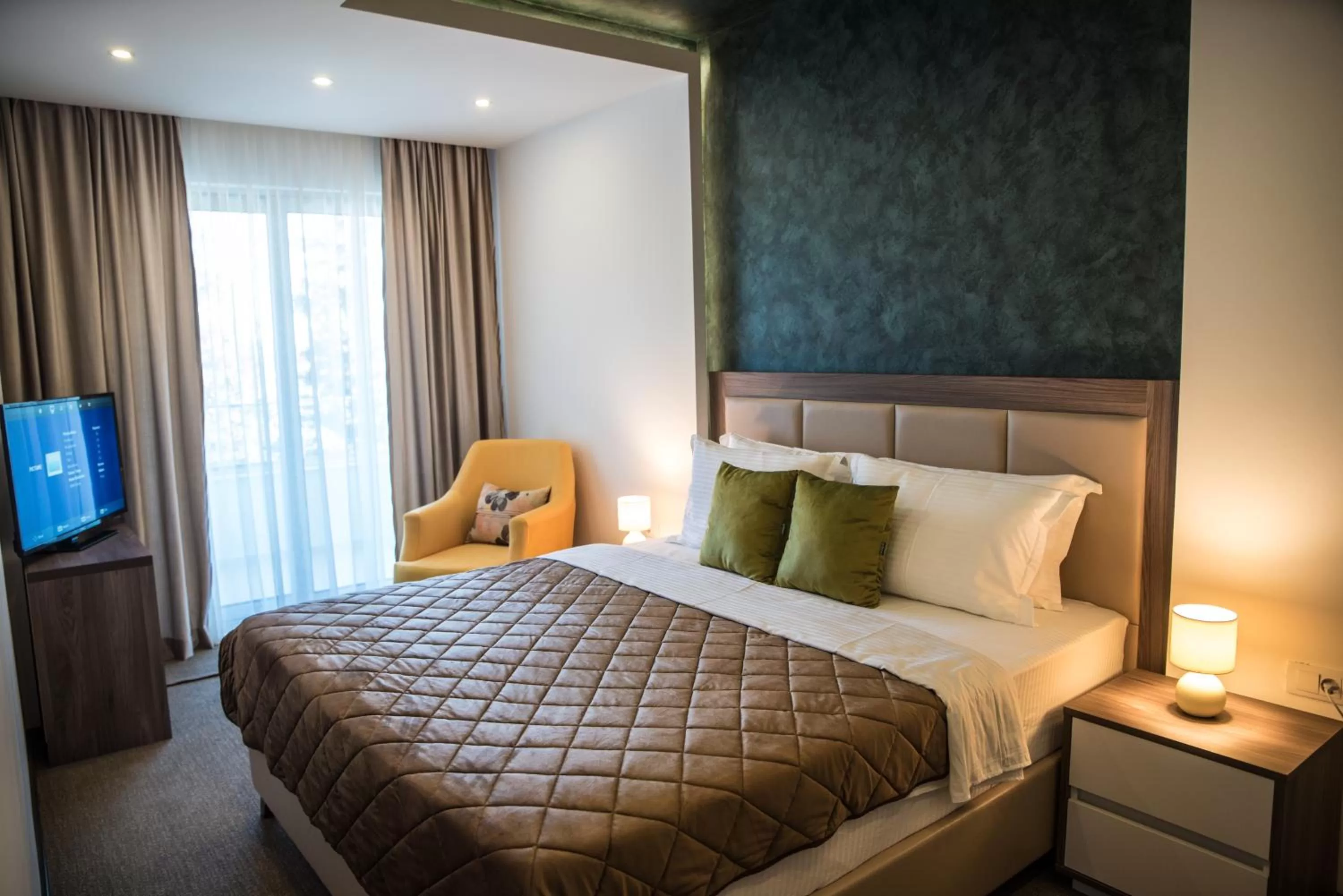 Seating area, Bed in Boutique Hotel "Salina"