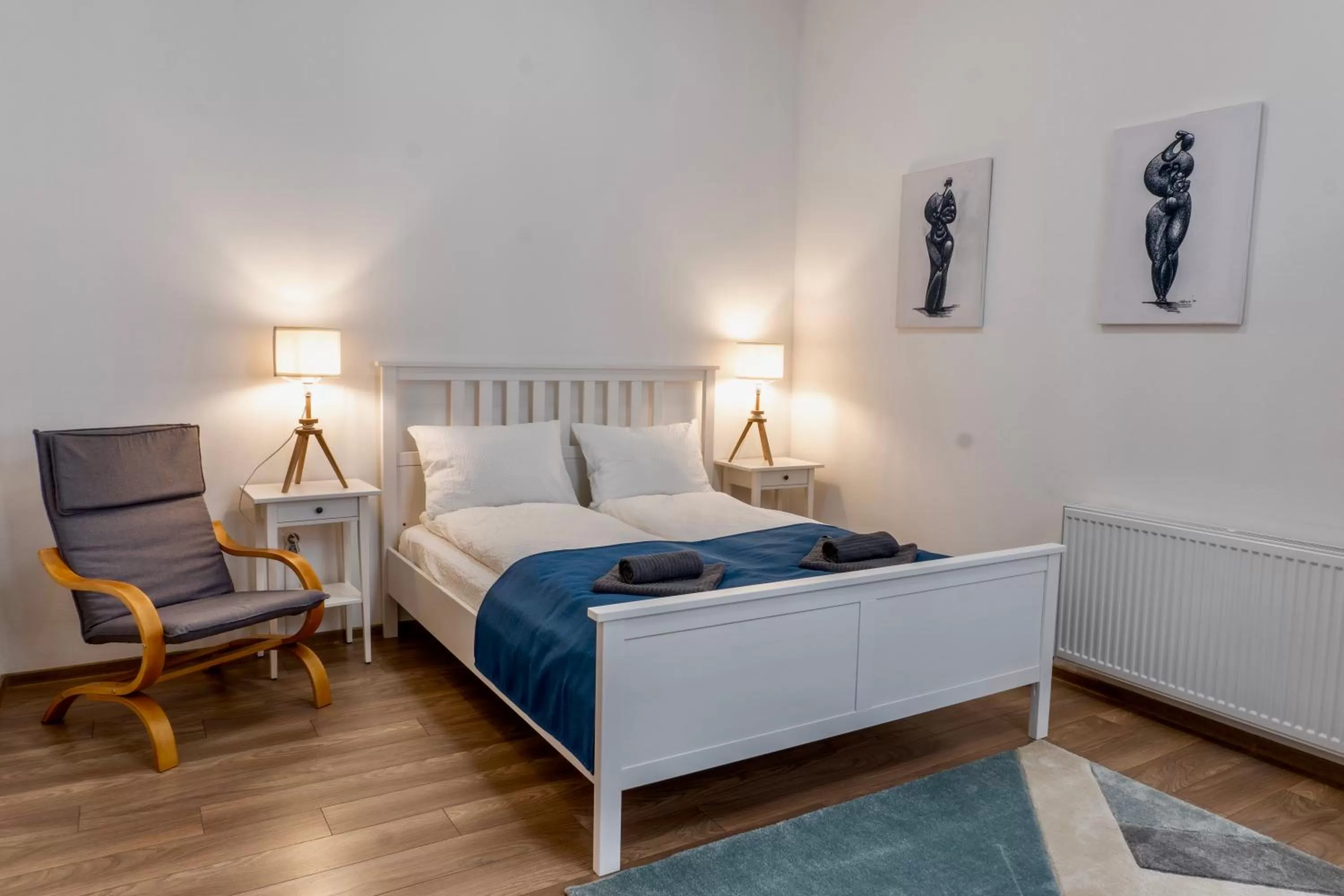 Bed in Zakarias Apartments