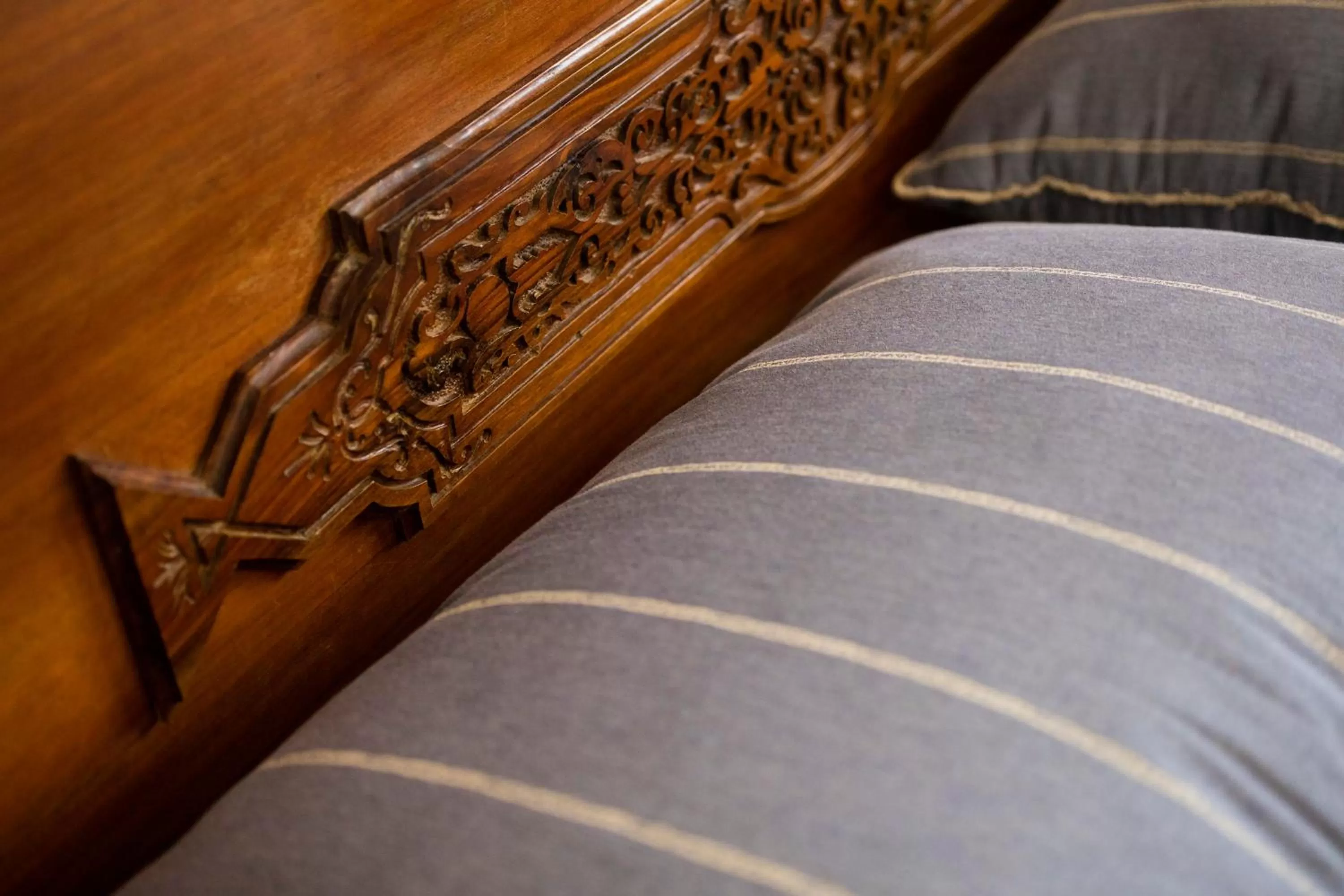 Decorative detail, Bed in Albergo Villa Cristina