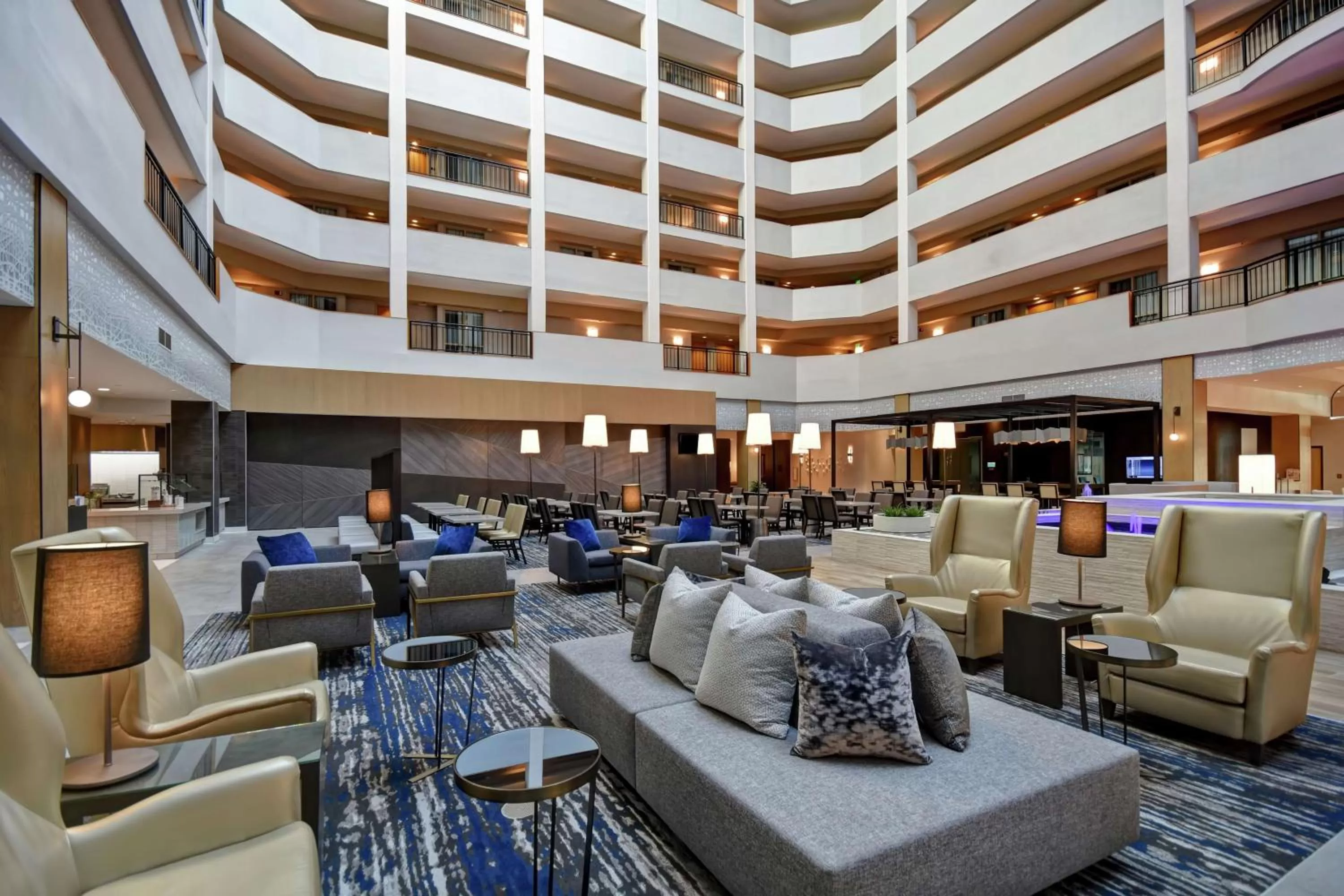 Lobby or reception in Embassy Suites by Hilton Raleigh Durham Research Triangle