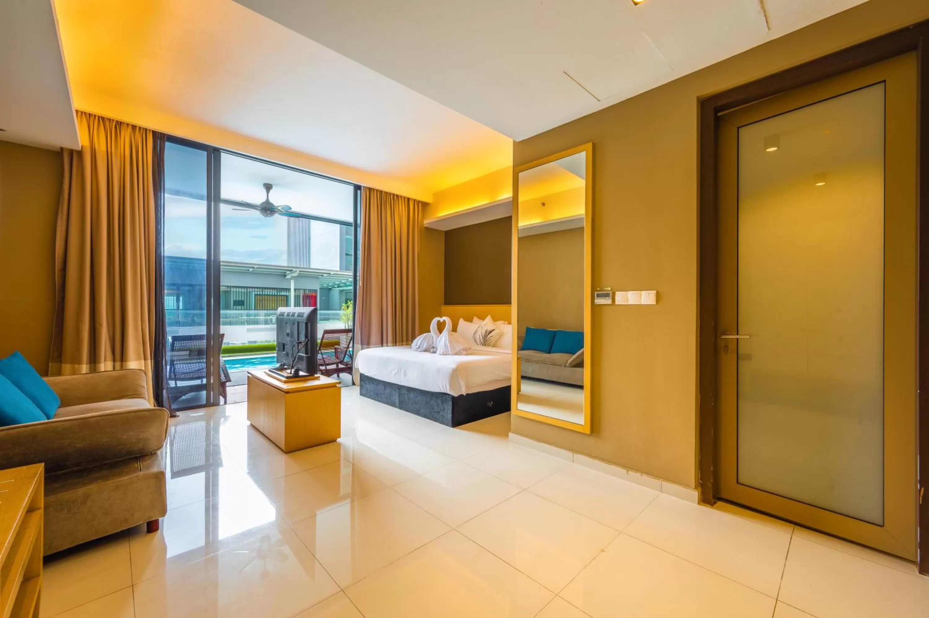 Bed in Greystone 99 Suites