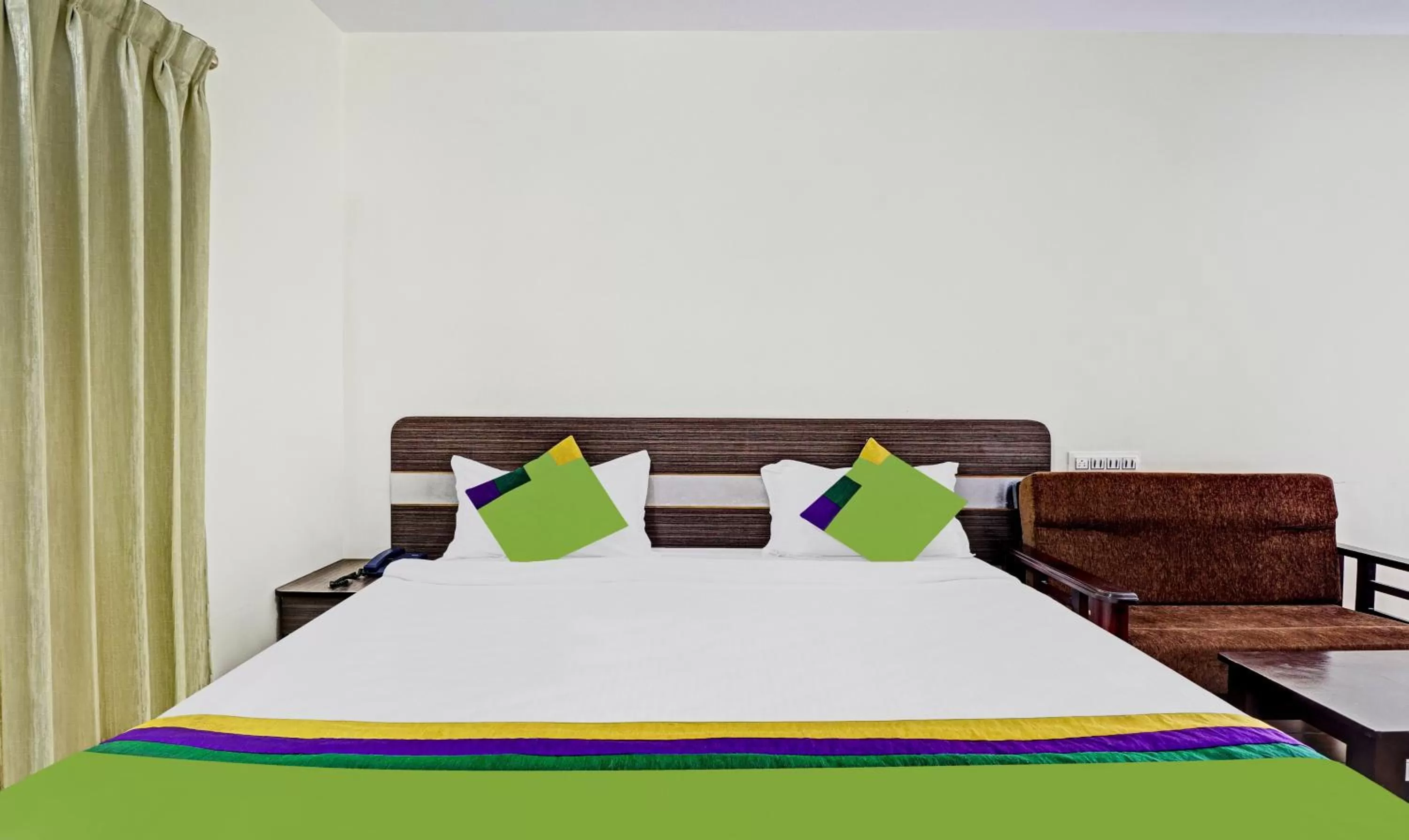 Bedroom, Bed in Treebo Aall Season