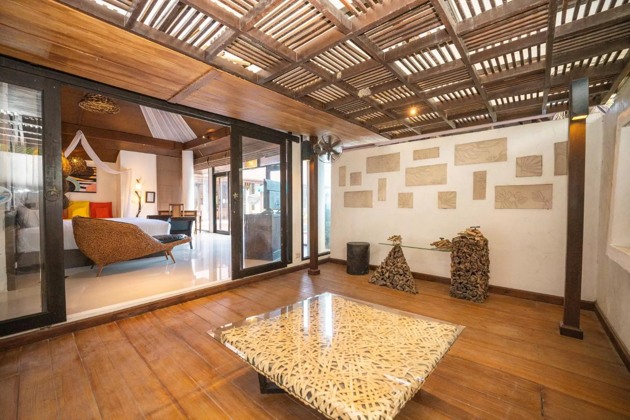 Living room, Bed in Dhevan Dara Resort & Spa Hua Hin - Pool Villa