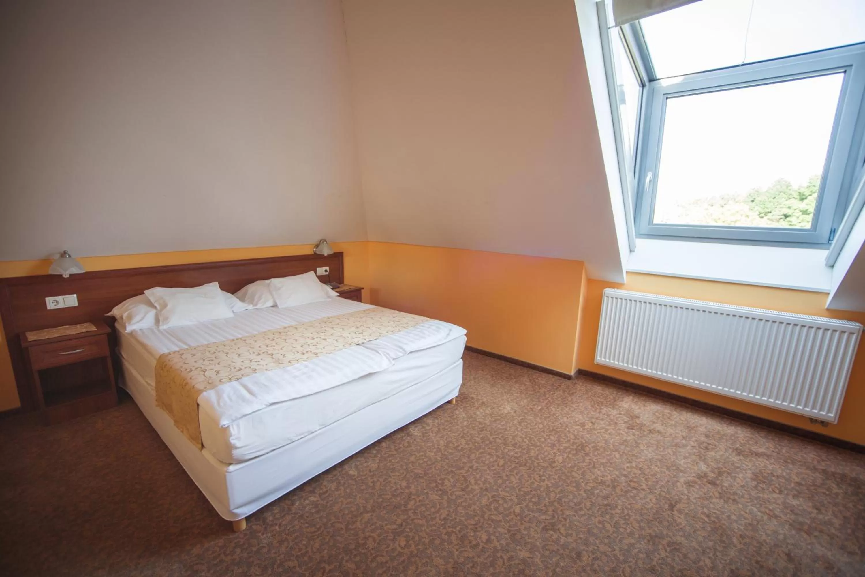 Bed in Hotel Viktória