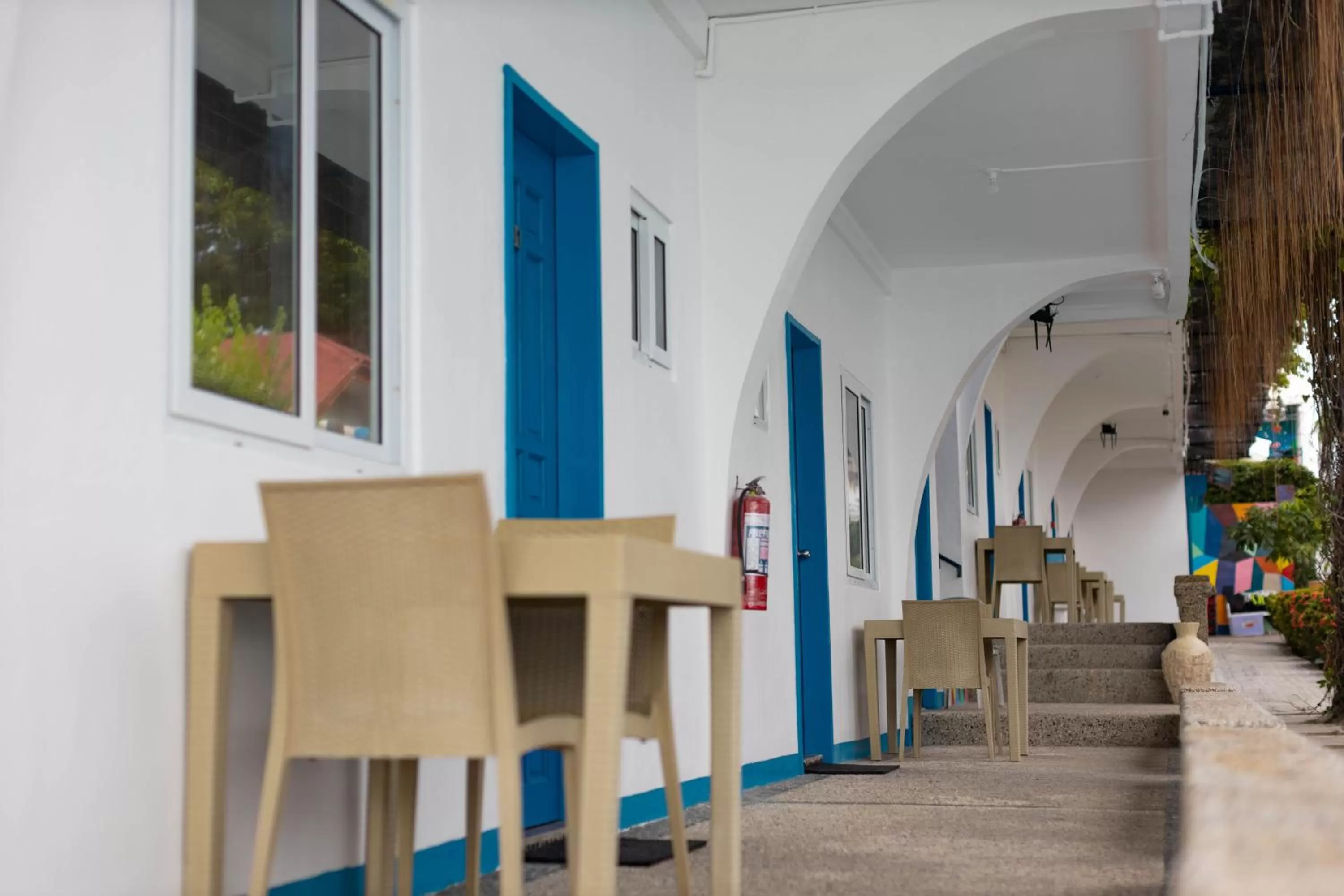 Patio in Pescadores Suites Moalboal