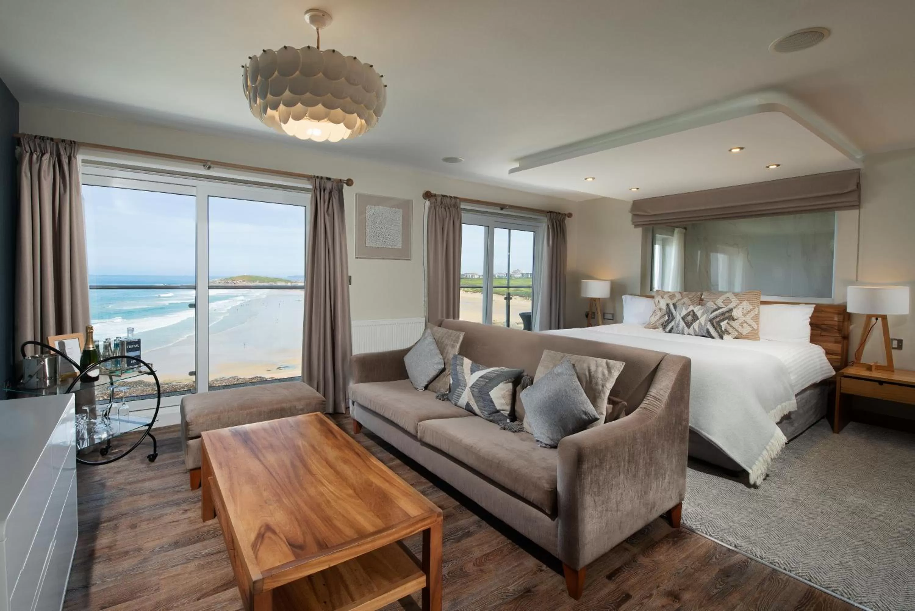 Photo of the whole room, Bed in Fistral Beach Hotel and Spa - Adults Only