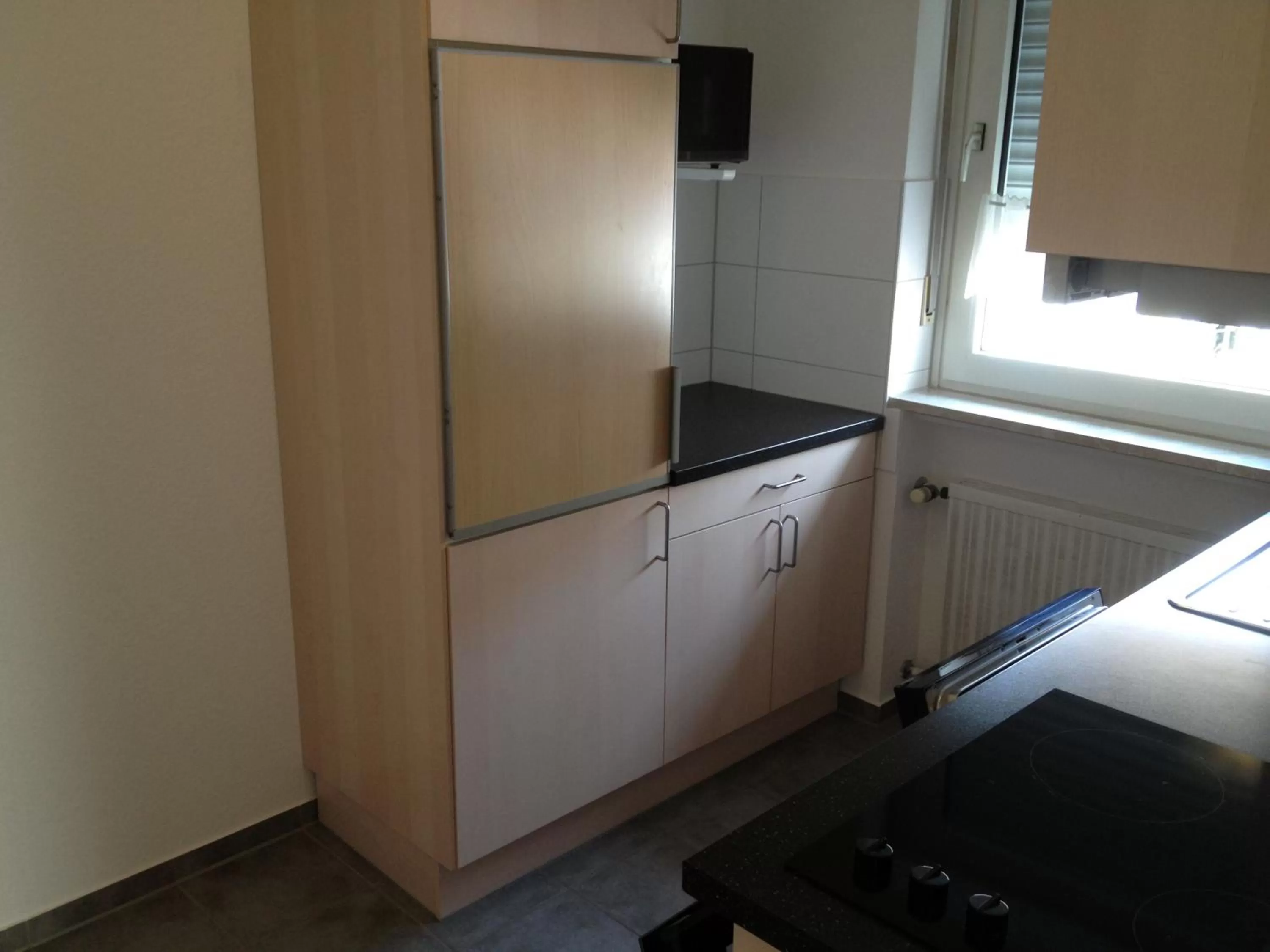 Kitchen or kitchenette in Gästehaus und Fewo Lamm Garni