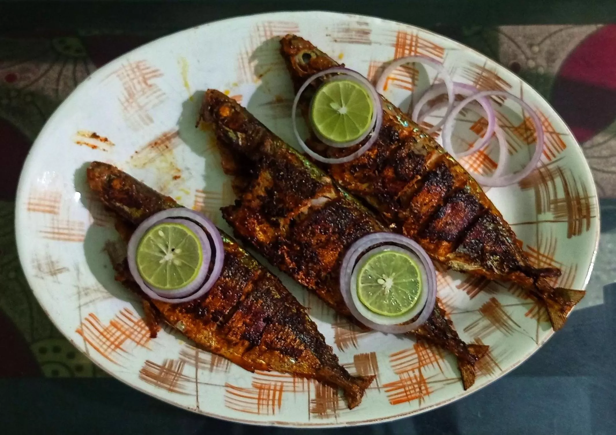 Food in Perch by the sea