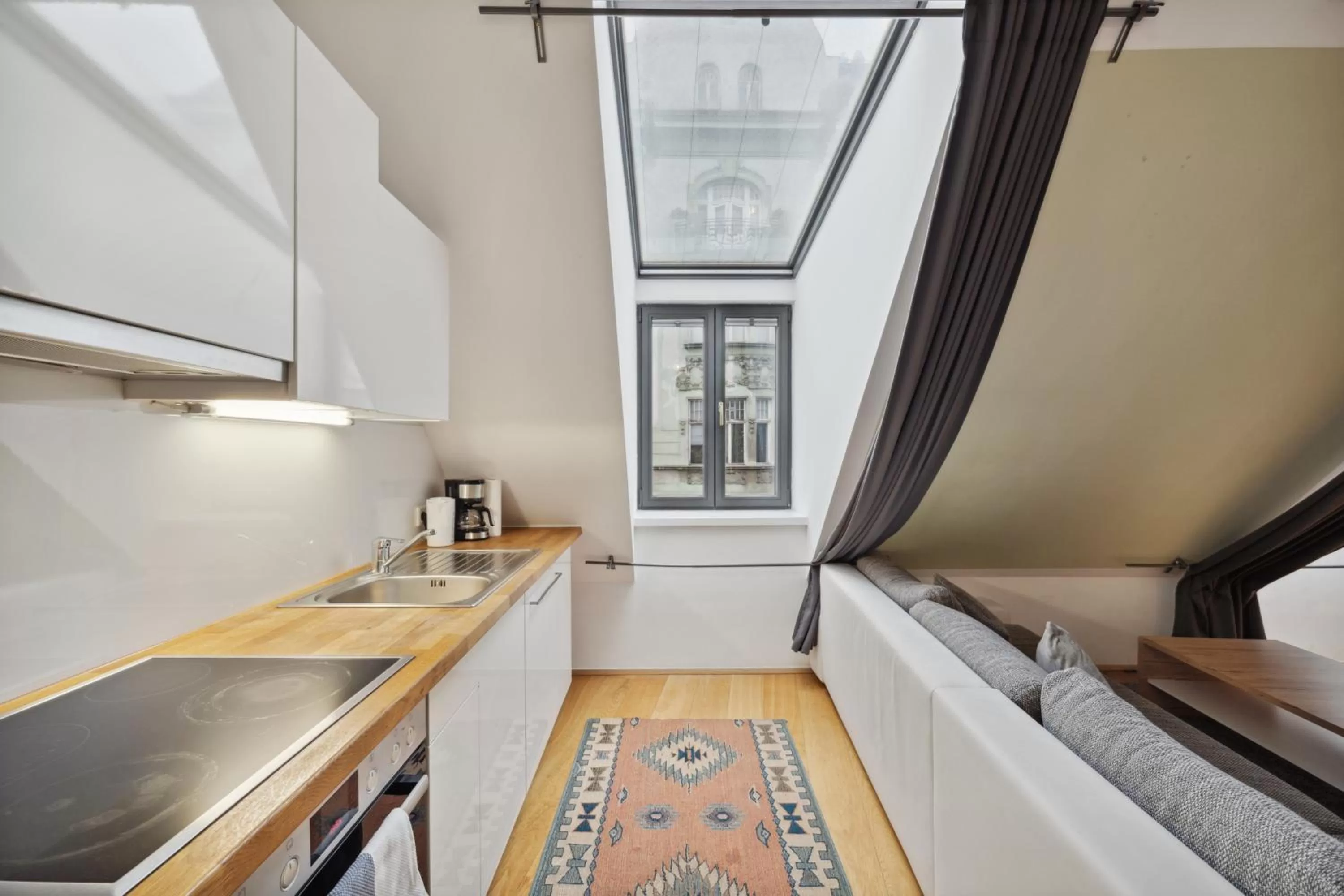 Kitchen or kitchenette, Kitchen/Kitchenette in Florian's apartments in Mariahilf Vienna